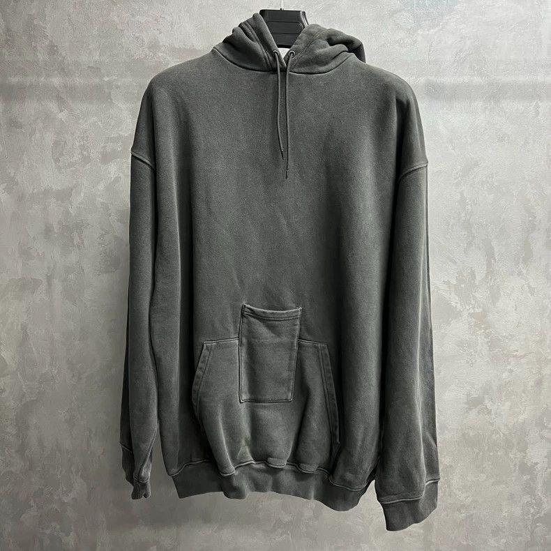 Balenciaga Balenciaga latest gray back printed logo hooded sweatshirt- Size US M / EU 48-50 / 2 - 1 Thumbnail