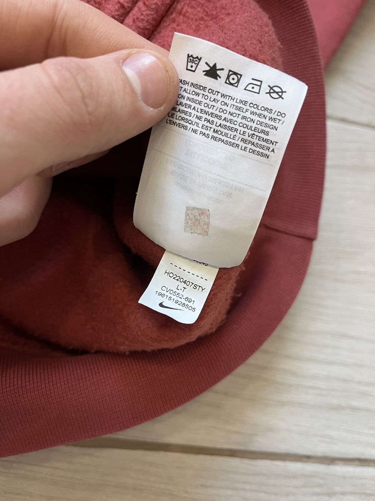 Nike × Vintage Nike Lab Fleece Hoodie Oversize Peach minimalistic logo Size US L / EU 52-54 / 3 - 16 Thumbnail