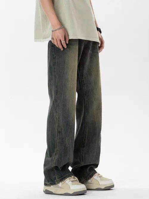 Japanese Brand Mitsui x Aika Dark Blue High Street Vintage Loose Fit Jeans Size US 32 / EU 48 - 3 Thumbnail