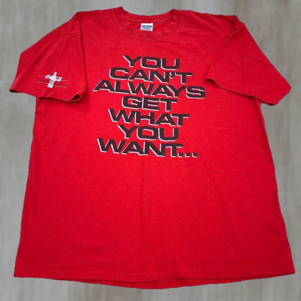 Gildan VINTAGE Gildan Coca Cola Shirt XL Red Tee 2000s Soccer Promo Heavyweight Mens Size US XL / EU 56 / 4 - 1 Thumbnail