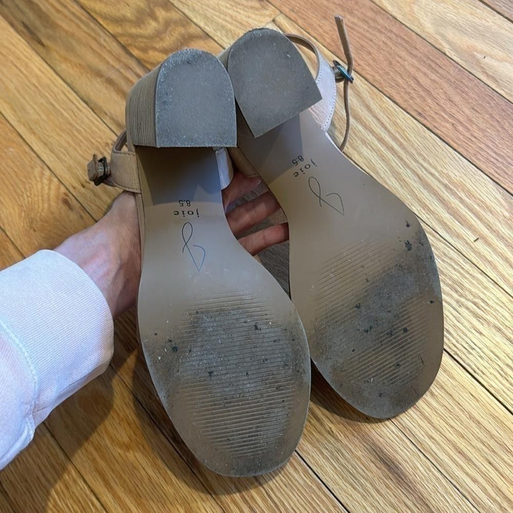 Kim Jones Joie Beige Block Heels Size 8.5 Adjustable Buckle Strap Size US 8.5 / IT 38.5 - 4 Thumbnail
