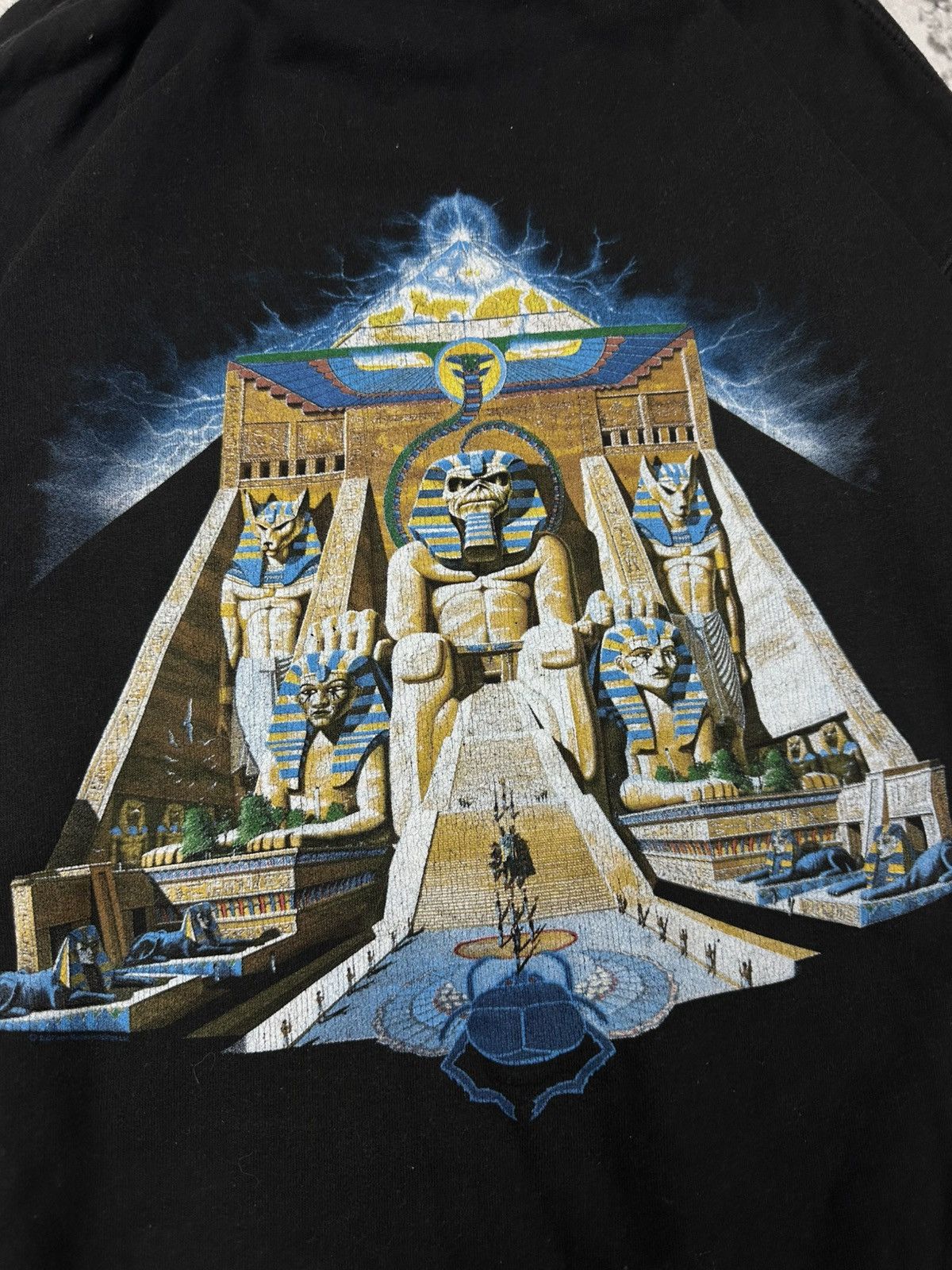 Iron Maiden Vintage 2008 Iron Maiden Powerslave Album Band Black Hoodie Size US L / EU 52-54 / 3 - 8 Thumbnail