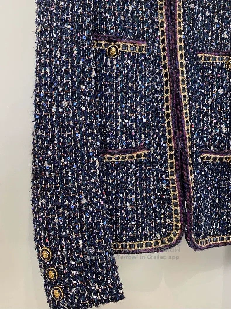 Chanel Chanel 21a Women's Castle Berry Embroidered Sequin Jacket Size XS / US 0-2 / IT 36-38 - 4 Thumbnail