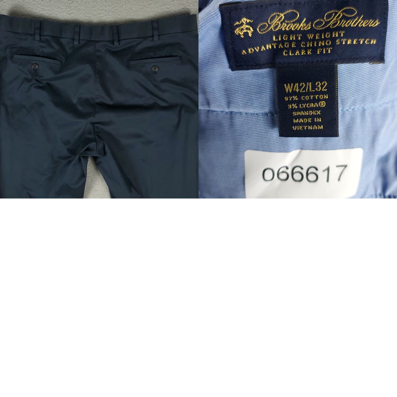 Brooks Brothers VINTAGE Brooks Brothers Pants Mens 42x32 Blue Clark Flat Front Chino Trousers Size US 42 / EU 58 - 8 Thumbnail