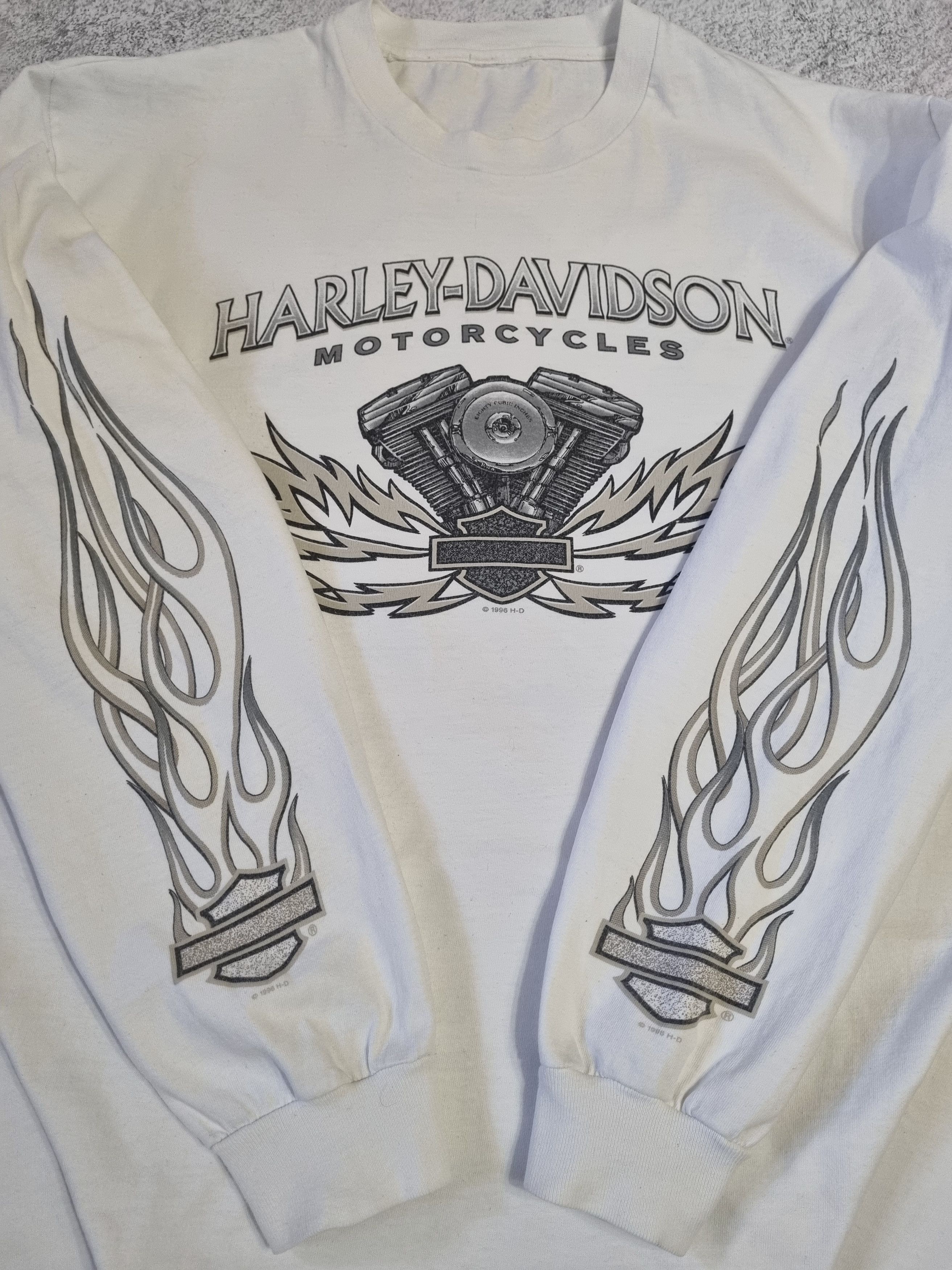 Harley Davidson Vintage 1996 Harley Davidson Flame Logo Oklahoma Long Sleeve Size US M / EU 48-50 / 2 - 4 Thumbnail