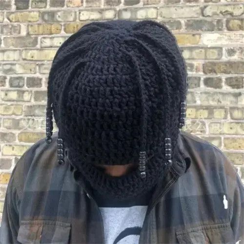 Other Knit Balaclavas Black Tass Beanies Hat Size ONE SIZE - 2 Thumbnail