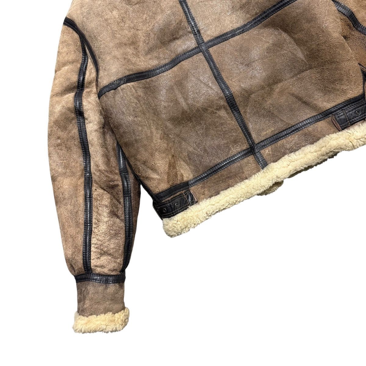 Avirex Vintage 80s Avirex Scovill Zipper Sheepskin Mouton B3 Jacket Size US S / EU 44-46 / 1 - 16 Thumbnail