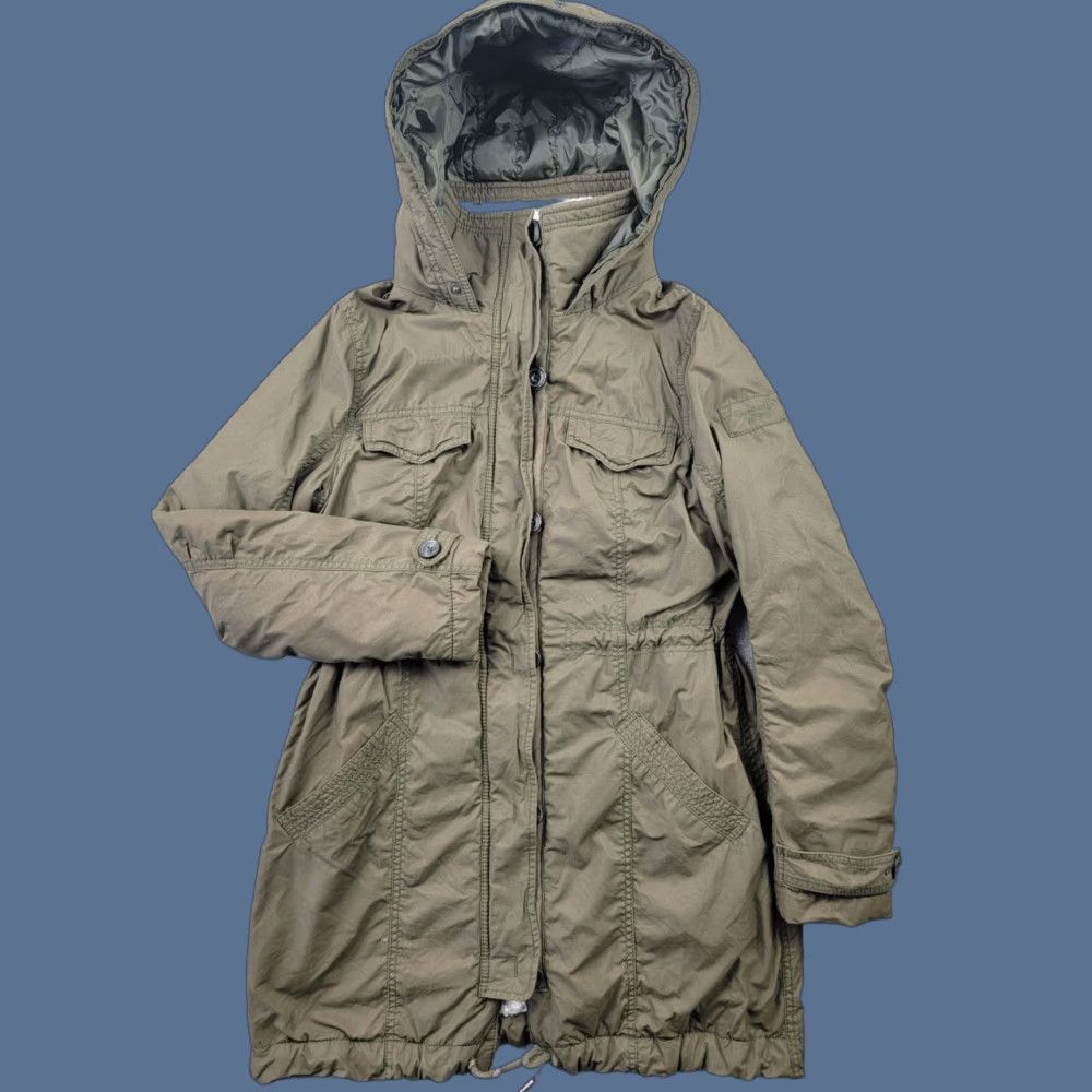 Abercrombie & Fitch Abercrombie & Fitch Coat Womens Large Green Parka Utility Hooded Y2K Size L / US 10 / IT 46 - 1 Thumbnail