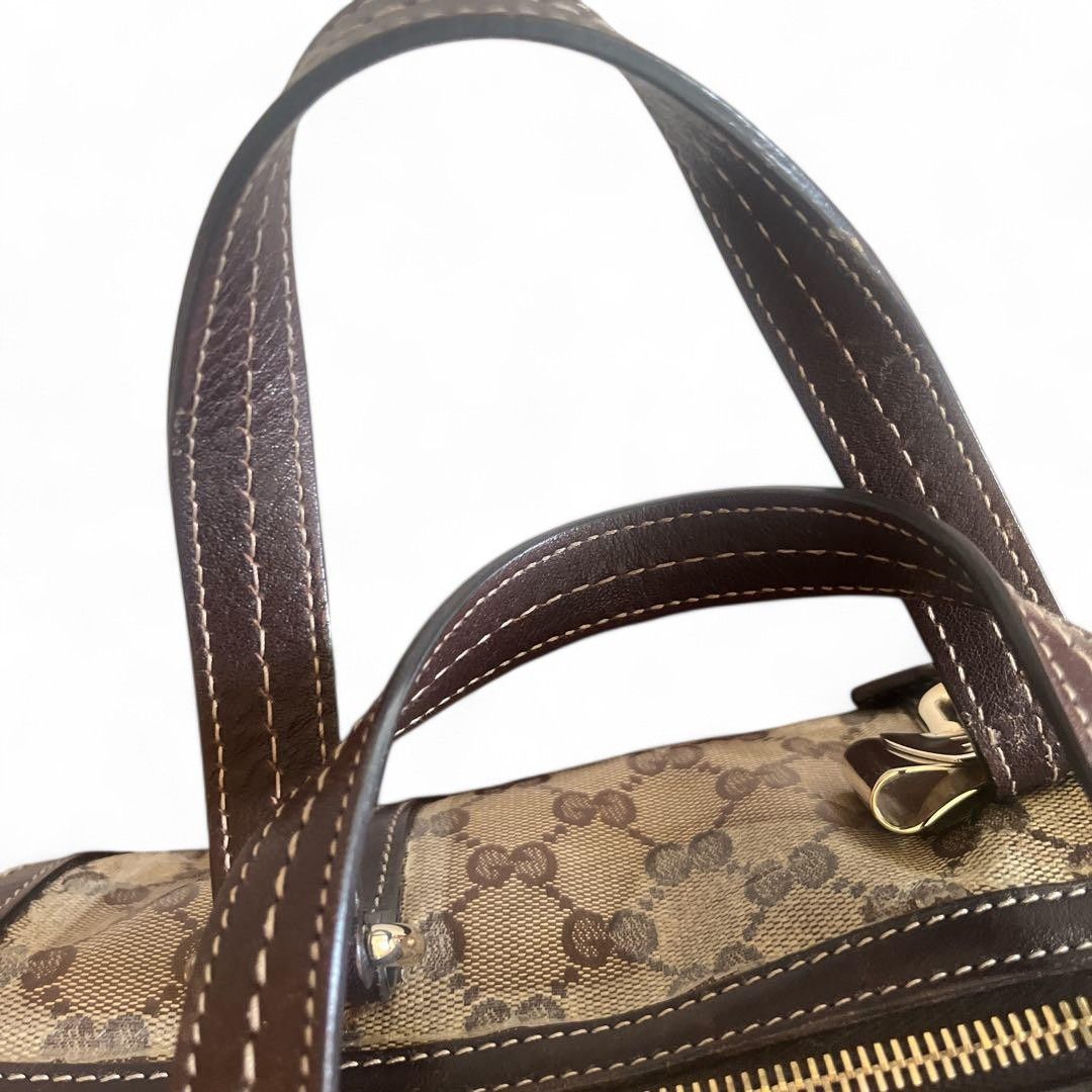Gucci Gucci - Handbag Heart Ribbon Monogram Brown Leather Size ONE SIZE - 6 Thumbnail