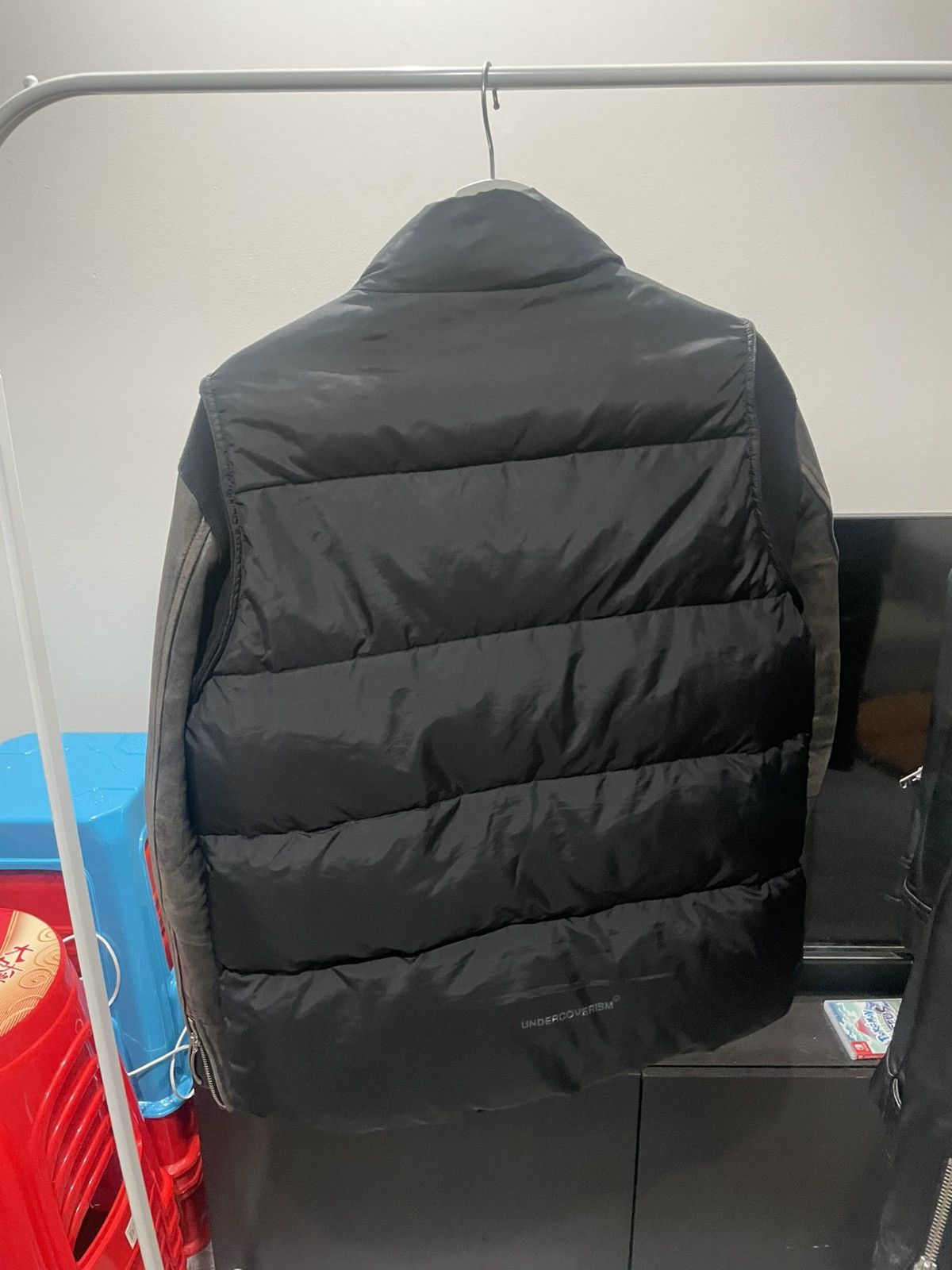 Undercover AW05 Arts and Crafts leather sleeved puffer jacket Size US M / EU 48-50 / 2 - 3 Thumbnail