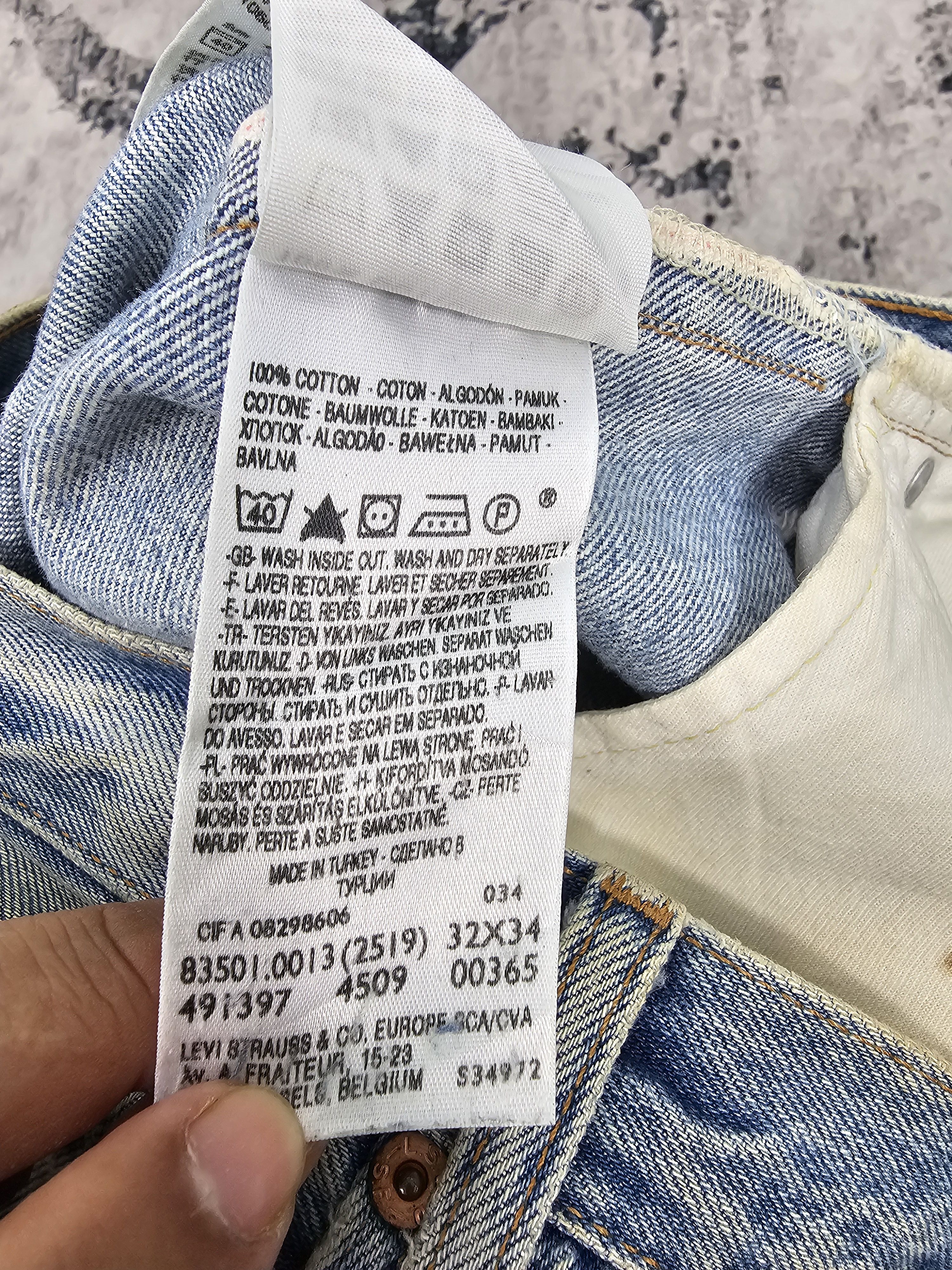 Levi's Vintage Clothing Vtg LEVIS 501 Redline Ripped Rusty Repro Jeans L0442 Size US 33 - 19 Thumbnail