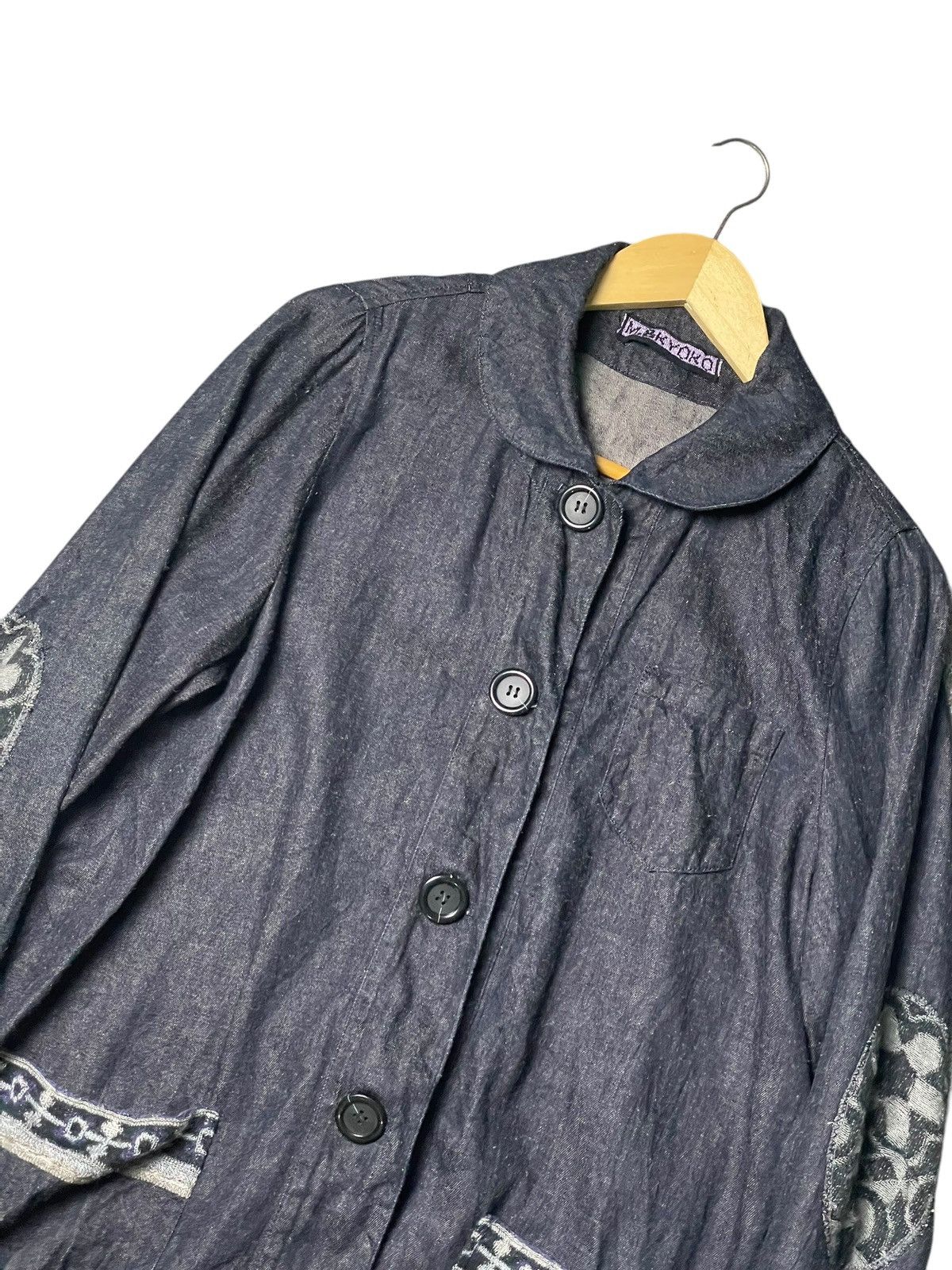 Japanese Brand × Vintage Japanese Brand Long Buttoned Denim Jacket (96) Size US S / EU 44-46 / 1 - 2 Thumbnail