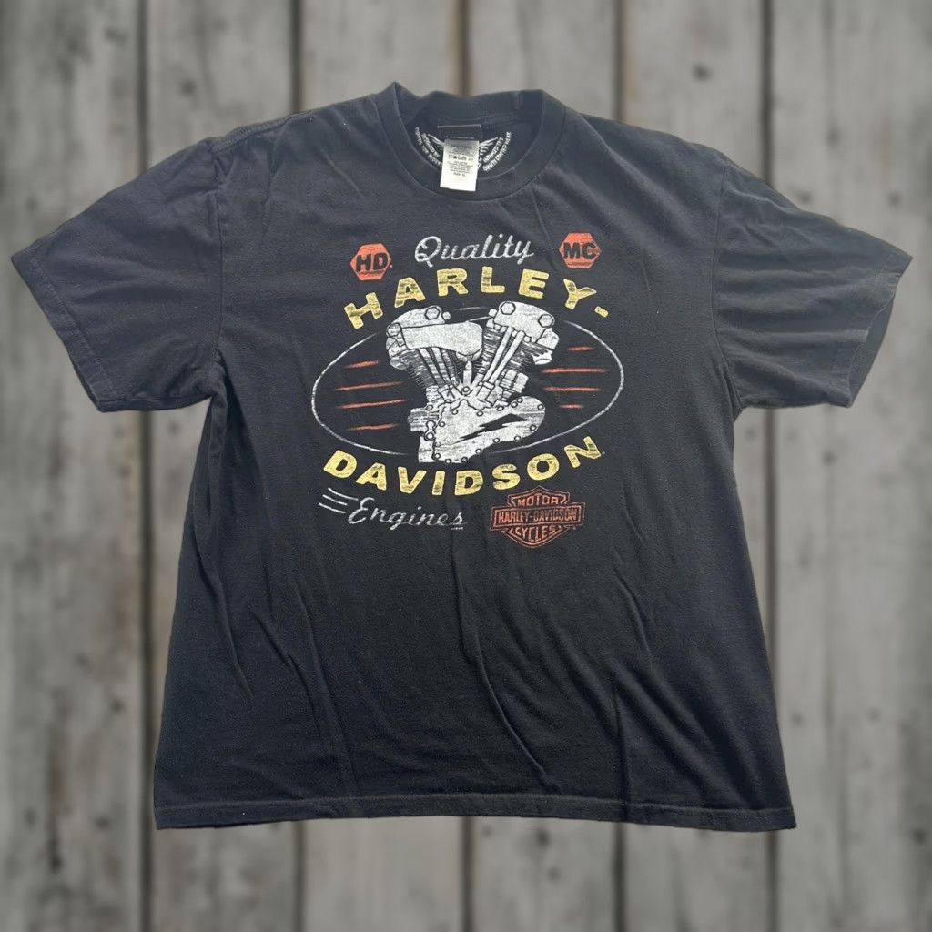 Harley Davidson Harley Davidson Shirt Mens Extra Large Black Route 66 Engine Graphic Tee Mens Size US XL / EU 56 / 4 - 1 Thumbnail