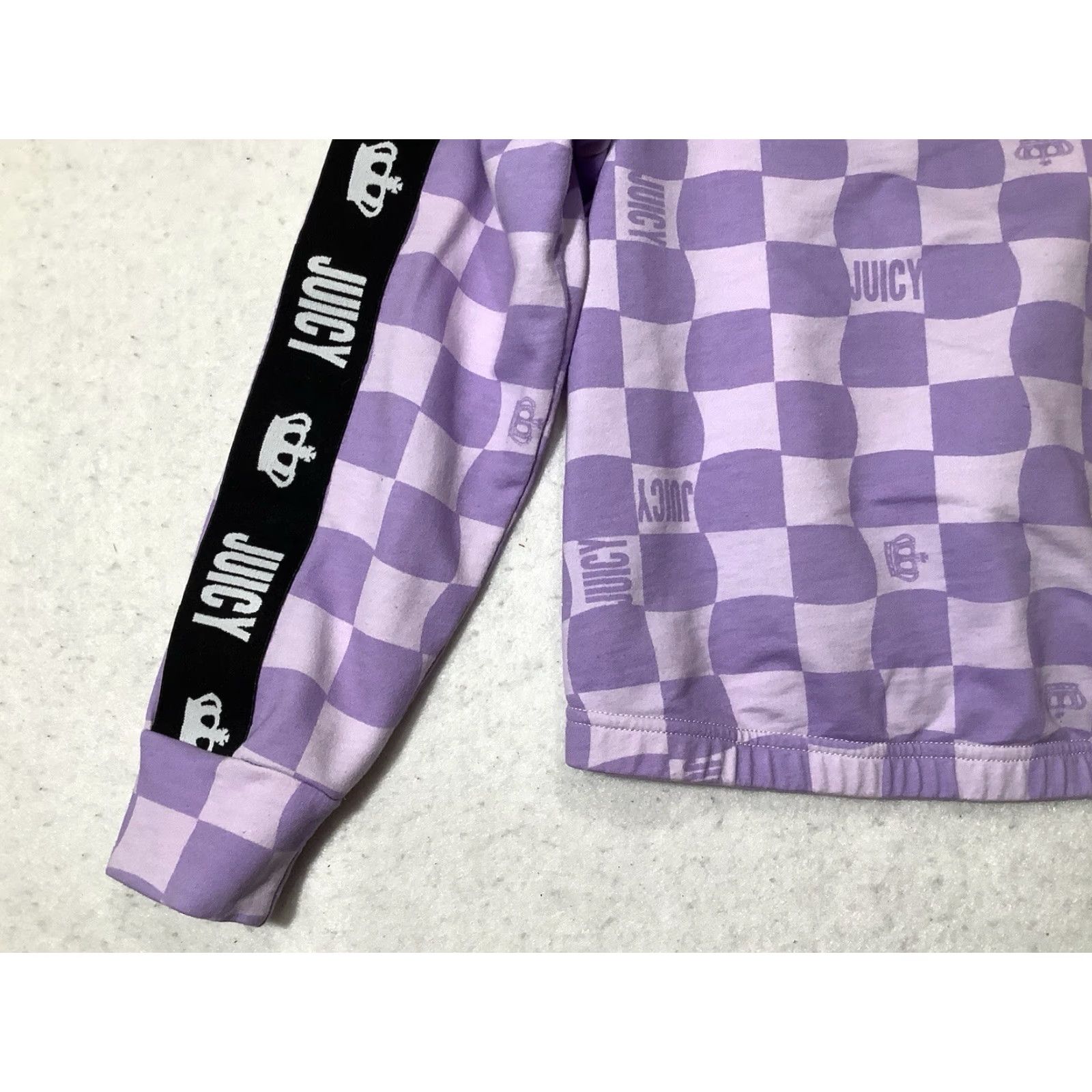 Juicy Couture VINTAGE Juicy Couture Sweatshirt Purple Size Medium Womens Long Sleeve Checkered Logo Size M / US 6-8 / IT 42-44 - 3 Thumbnail