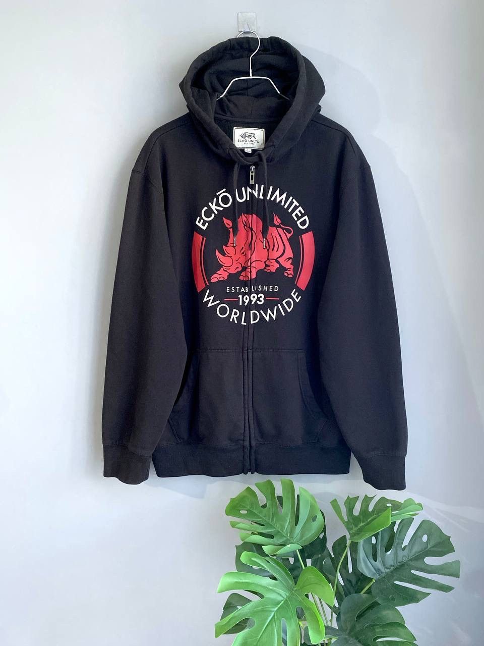 Ecko Unltd. Ecko Unlimited Worldwide Y2K Full Zip Black Hoodie, Size L Size US L / EU 52-54 / 3 - 1 Thumbnail