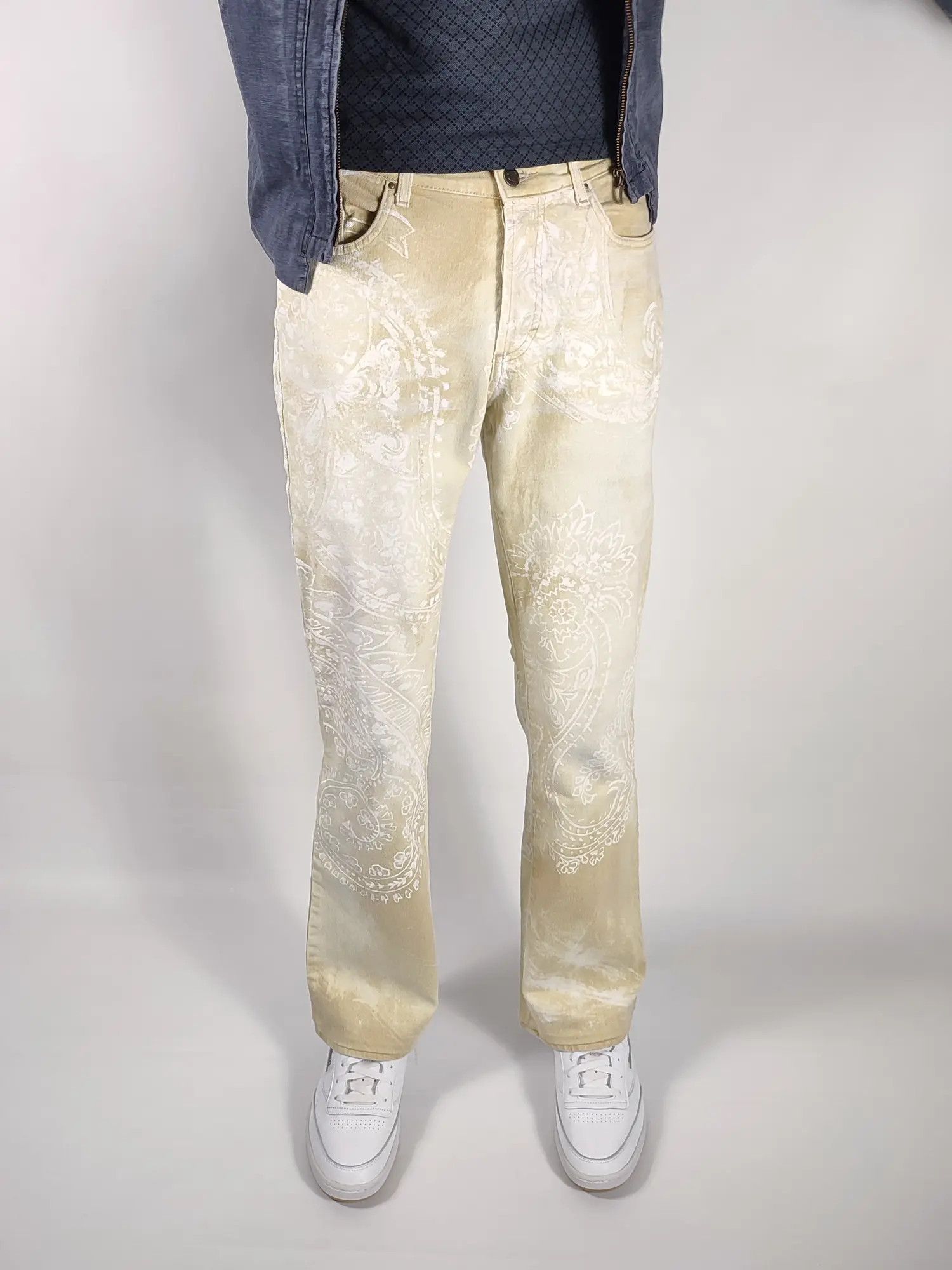 Just Cavalli Vintage Roberto Cavalli Bandana Paint Pants Size US 30 / EU 46 - 8 Thumbnail