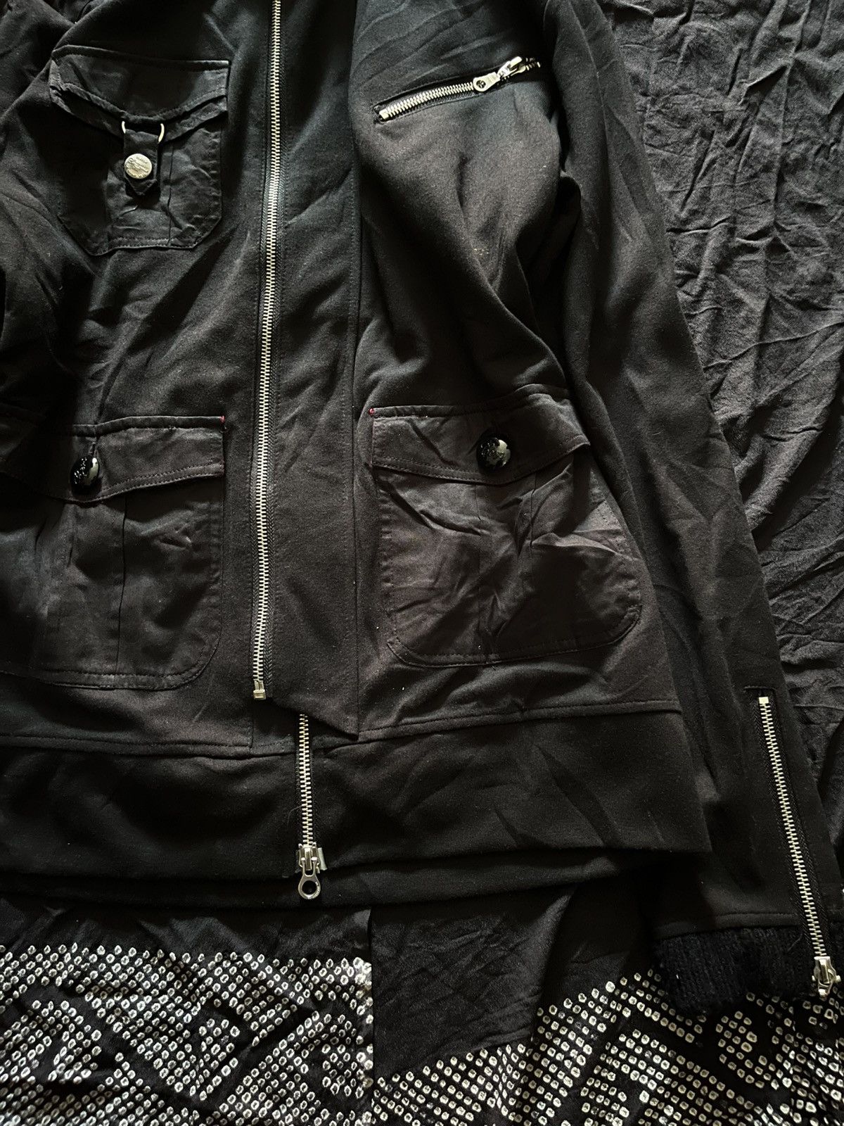 Le Grande Bleu (L.G.B.) Ceronias three layers multi zipper punk hoodie Size US M / EU 48-50 / 2 - 5 Thumbnail