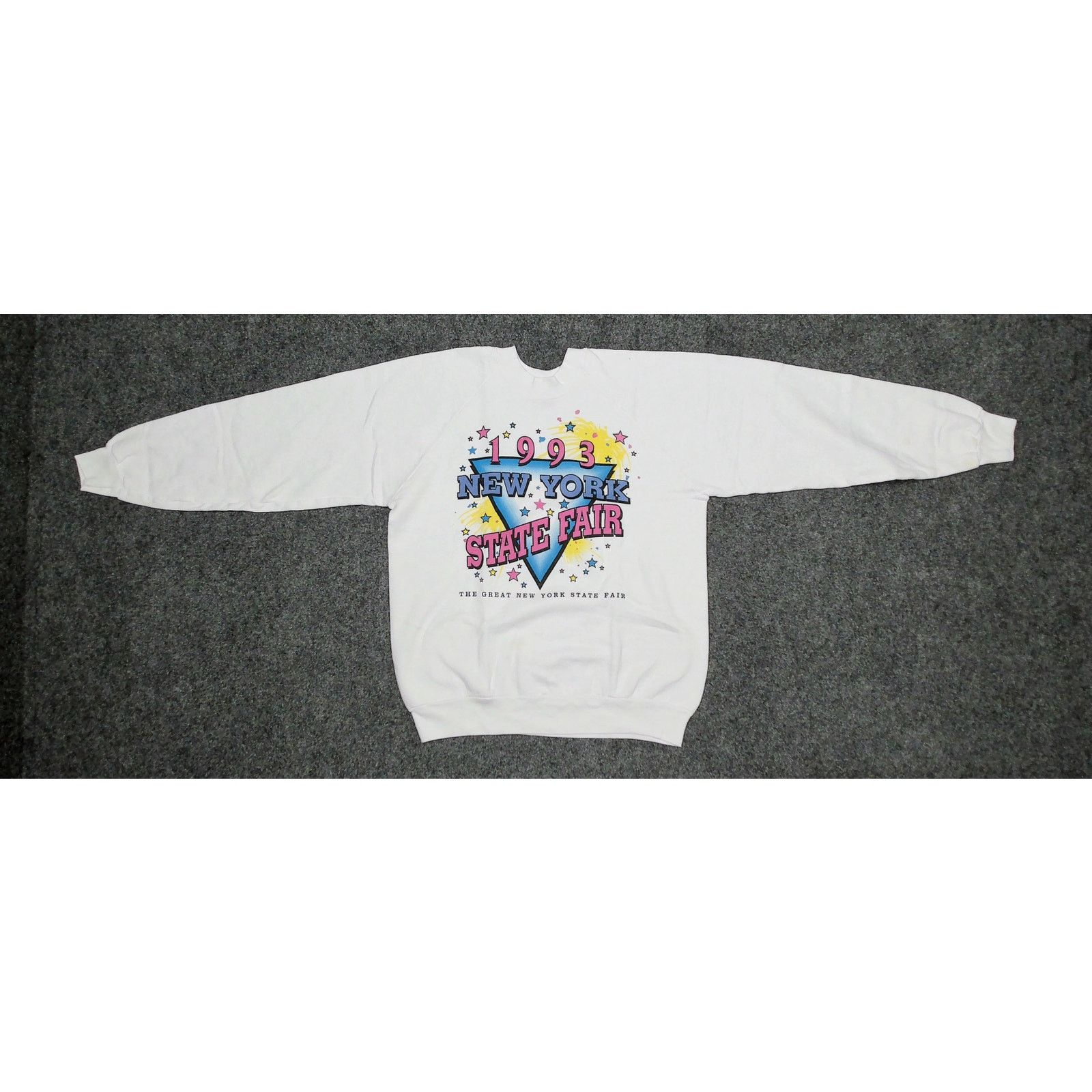 Fruit Of The Loom Fruit Of The Loom 1993 NY State Fair Neon Graphic Sweatshirt Size L / US 10 / IT 46 - 5 Thumbnail