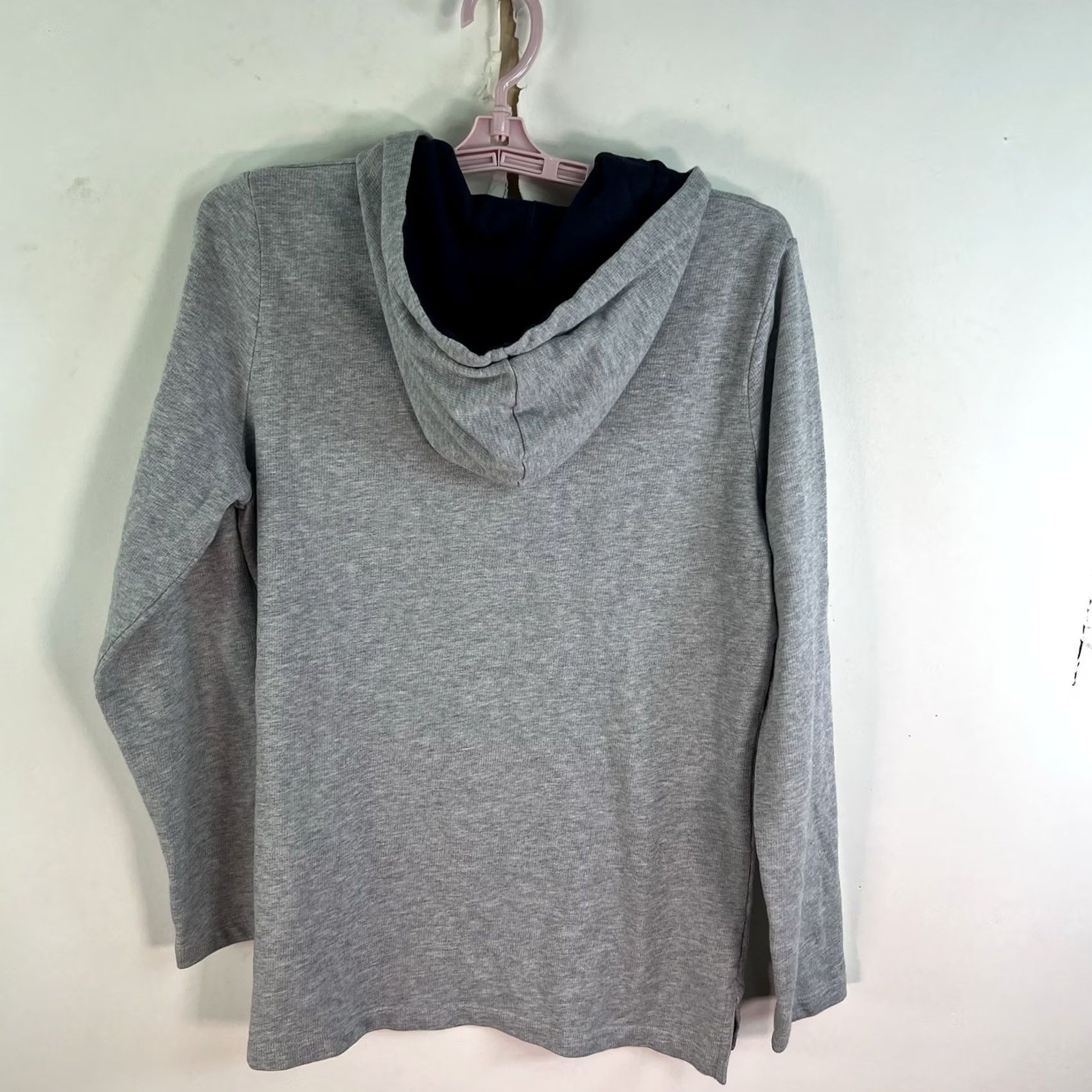 Vintage L.L.Bean Sweatshirt Mens Size S Hooded 1/4 Button Gray Jersey Cotton Embroidered Logo Pullover Size US S / EU 44-46 / 1 - 7 Thumbnail