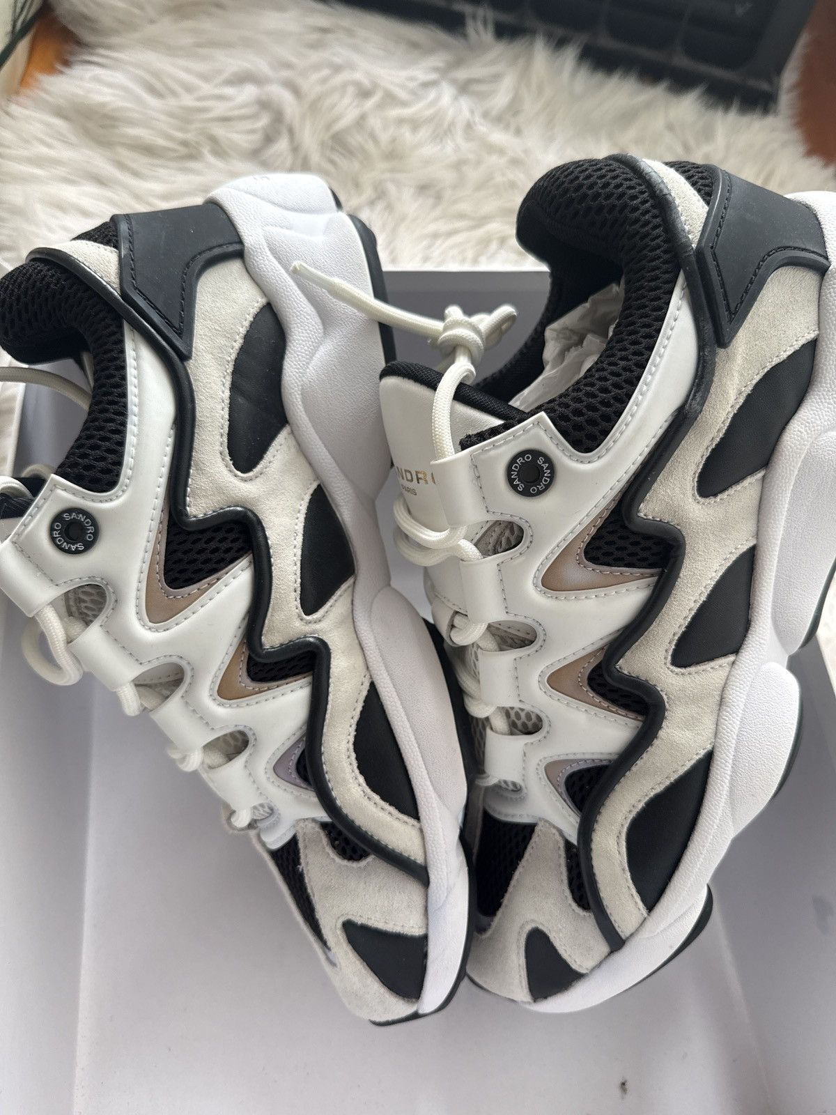 Sandro Black and white Sandro men sneakers Size US 10 / EU 43 - 4 Thumbnail