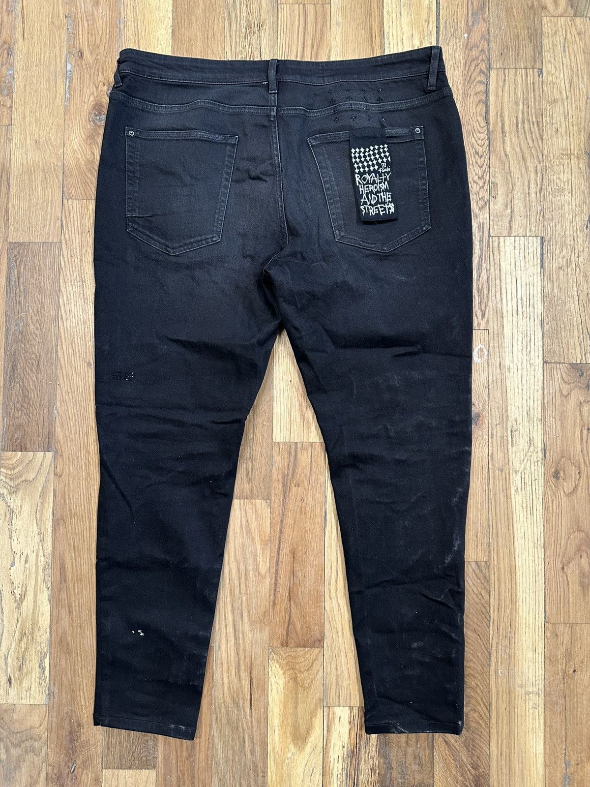 Ksubi Ksubi Crystal Knee Black Denim Jeans Size 38 Size US 38 / EU 54 - 2 Thumbnail