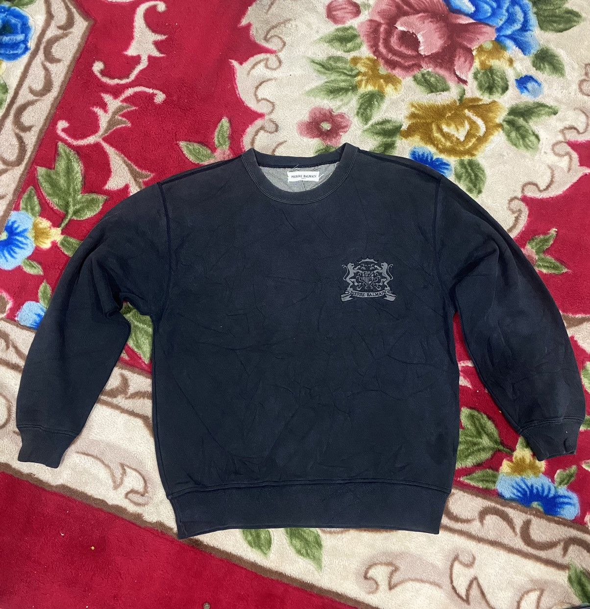 Pierre Balmain × Vintage Vintage Pierre Balmain Embroidered Logo Sweatshirt Size US M / EU 48-50 / 2 - 1 Thumbnail