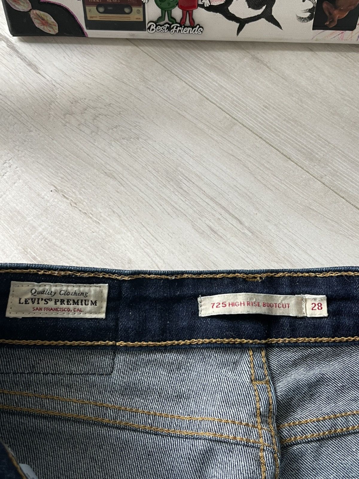 Levi's Vintage 00’s Levi’s 725 Bootcut Denim Blue Jeans Size 24" / US 00 / IT 34 - 10 Thumbnail