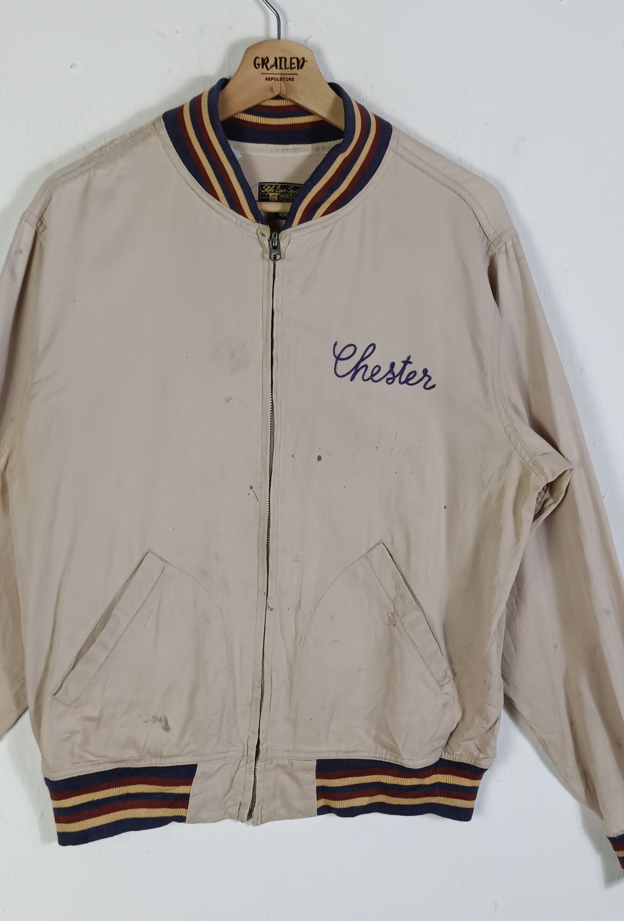 Vintage Vintage💥Sugar Cane Varsity Jacket By Toyo Enterprise Size US L / EU 52-54 / 3 - 5 Thumbnail