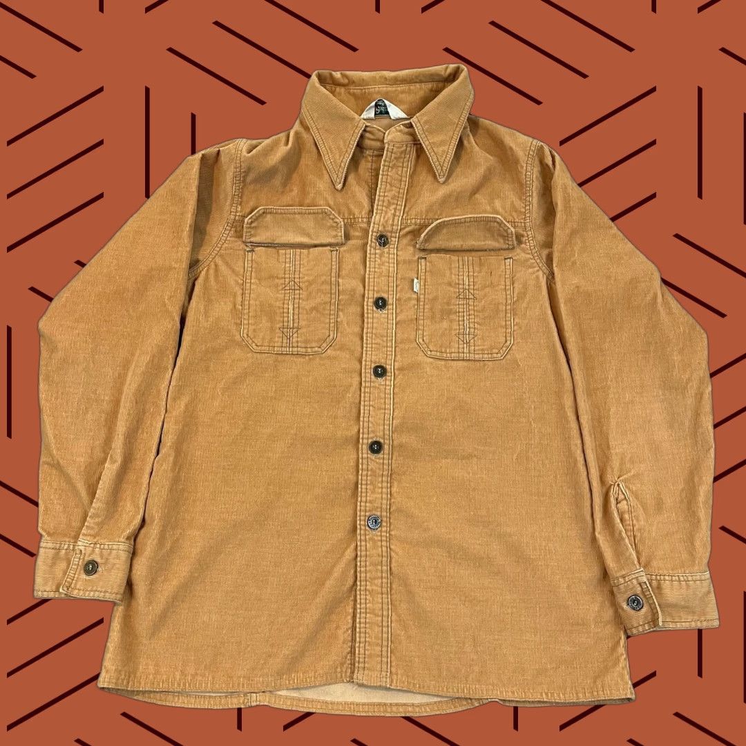 Levi's Levi's Button-Up Shirt Mens Large Corduroy Panatela Brown 70s 80s Classic Casual Workwear Mens Size US L / EU 52-54 / 3 - 1 Thumbnail