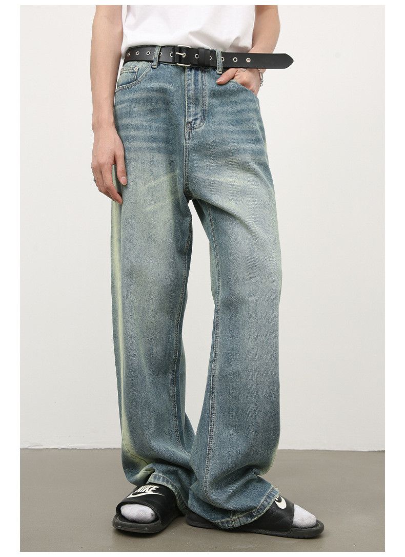 Japanese Brand × Jean Retro gradient American street loose straight jeans for men Size US 32 / EU 48 - 1 Thumbnail