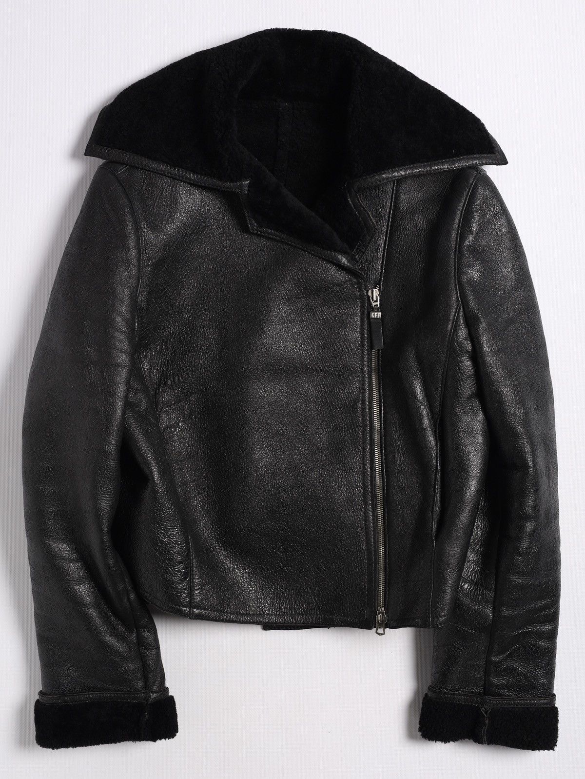 Gianfranco Ferre Gianfranco Ferre GFF Leather Pelle Shearling Crop Jacket Vin Size M / US 6-8 / IT 42-44 - 3 Thumbnail