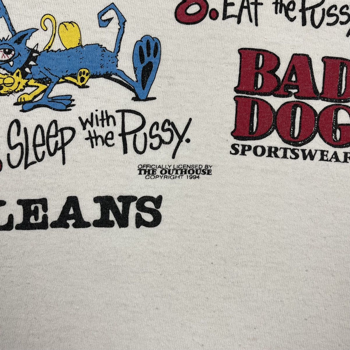 Vintage Vintage Bad Dog Top Ten List y2k humor tee 1994 Size US L / EU 52-54 / 3 - 4 Thumbnail