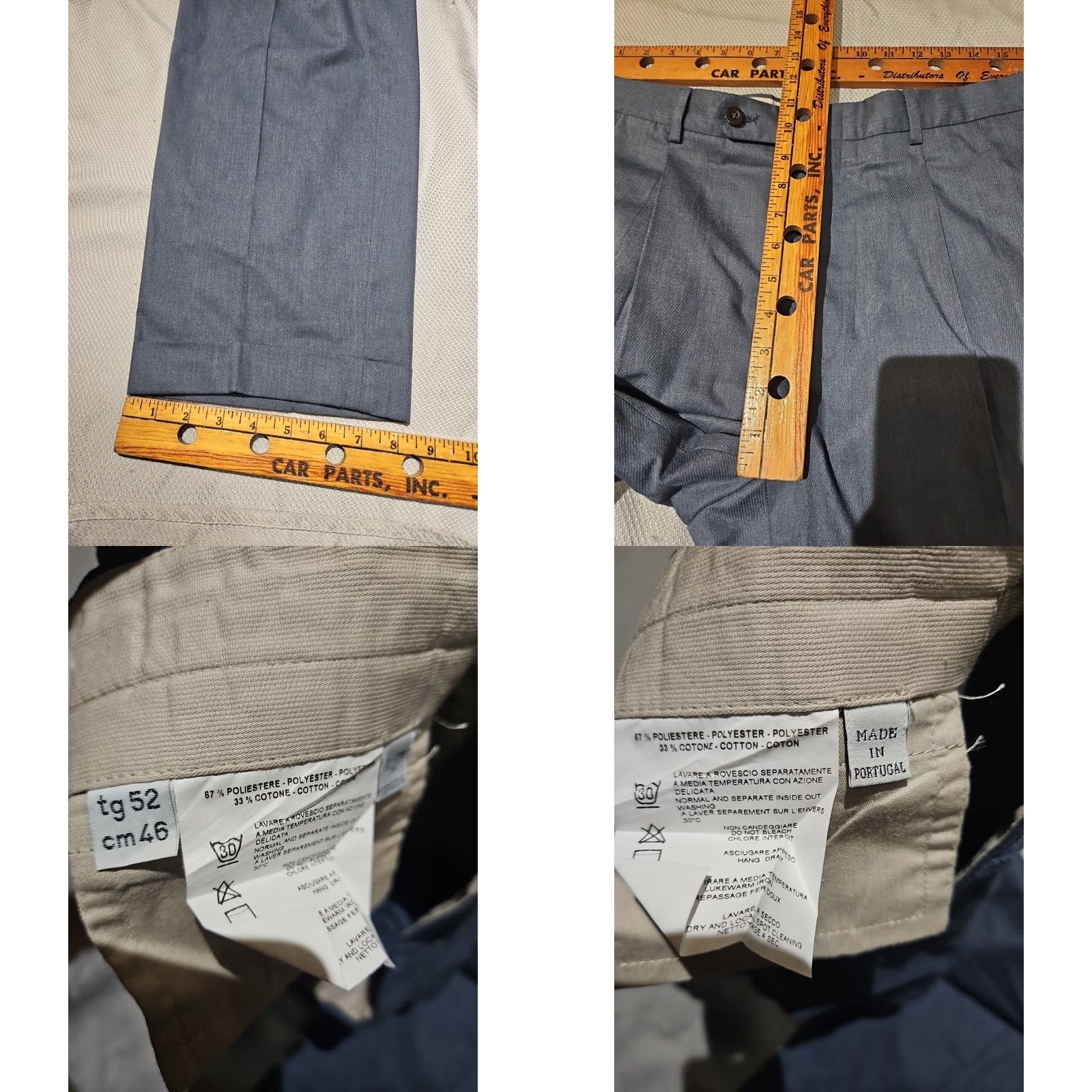 Ermenegildo Zegna Ermenegildo Zegna Pants Mens Size 36 Blue Pleated Dress Casual Trousers Size US 36 / EU 52 - 8 Thumbnail