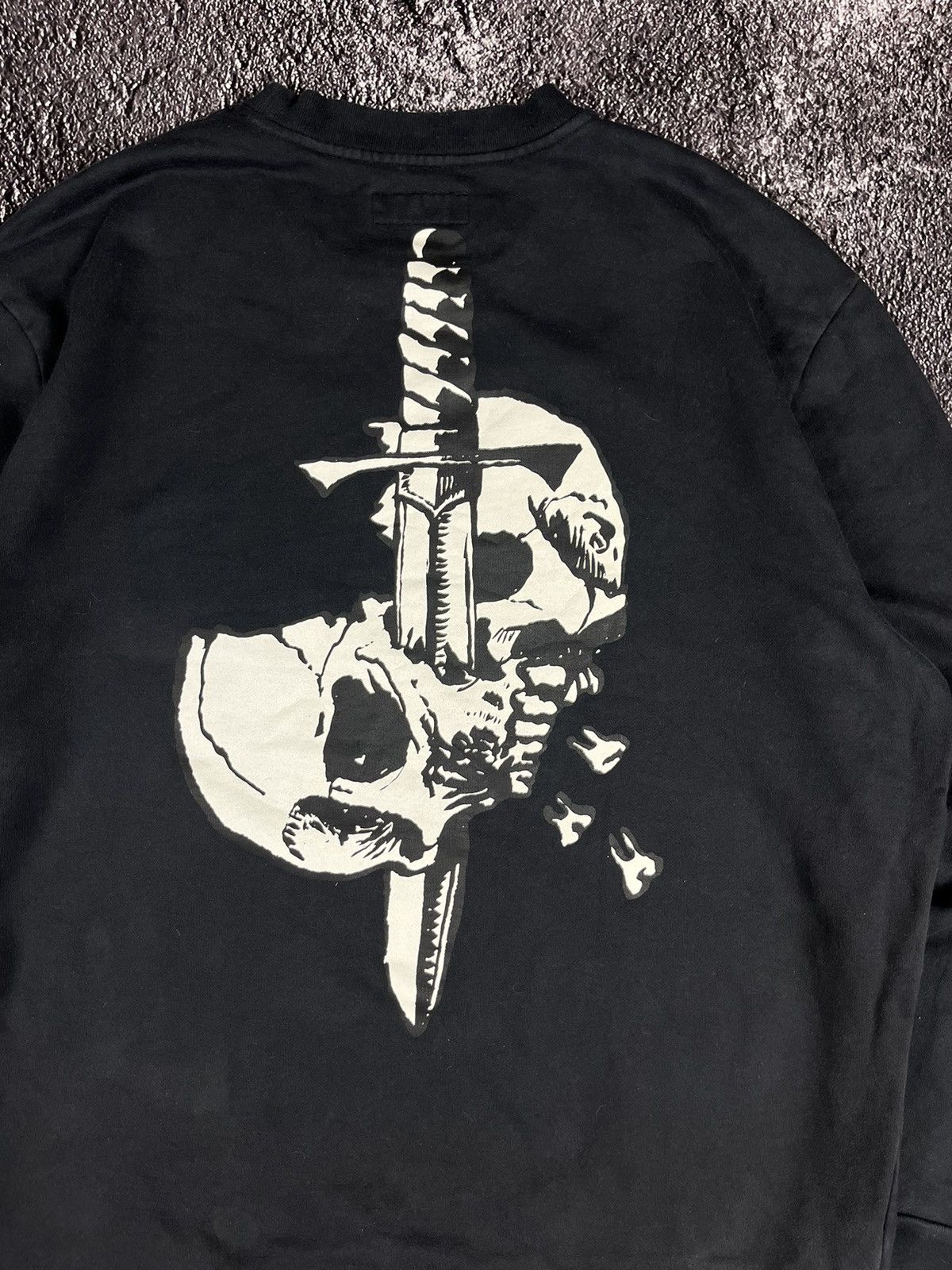 Allsaints Allsaints Splitter LS Crew Skull Knife Big Logo Sweatshirt Size US M / EU 48-50 / 2 - 4 Thumbnail