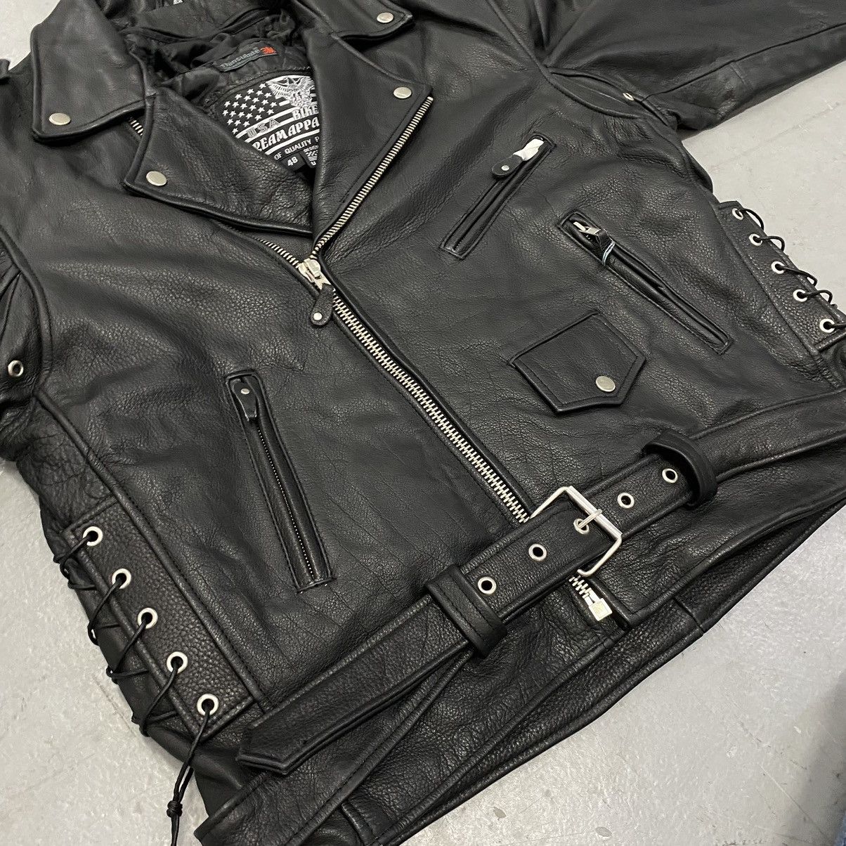 Harley Davidson × Vintage Vtg Bikers Dream Heavy Biker Jacket Cafe Racer Zip Up Size US L / EU 52-54 / 3 - 5 Thumbnail