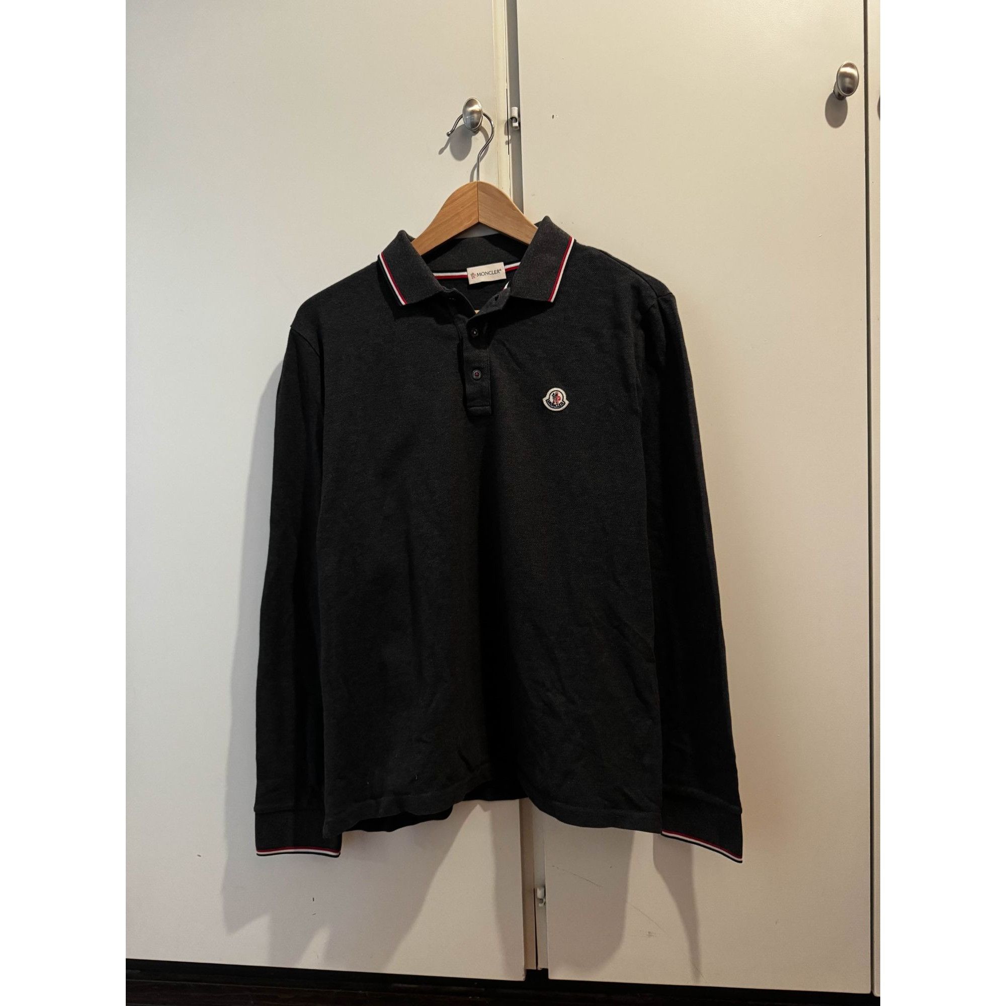 Moncler Moncler Long Sleeve Piqué Polo Size US L / EU 52-54 / 3 - 2 Thumbnail