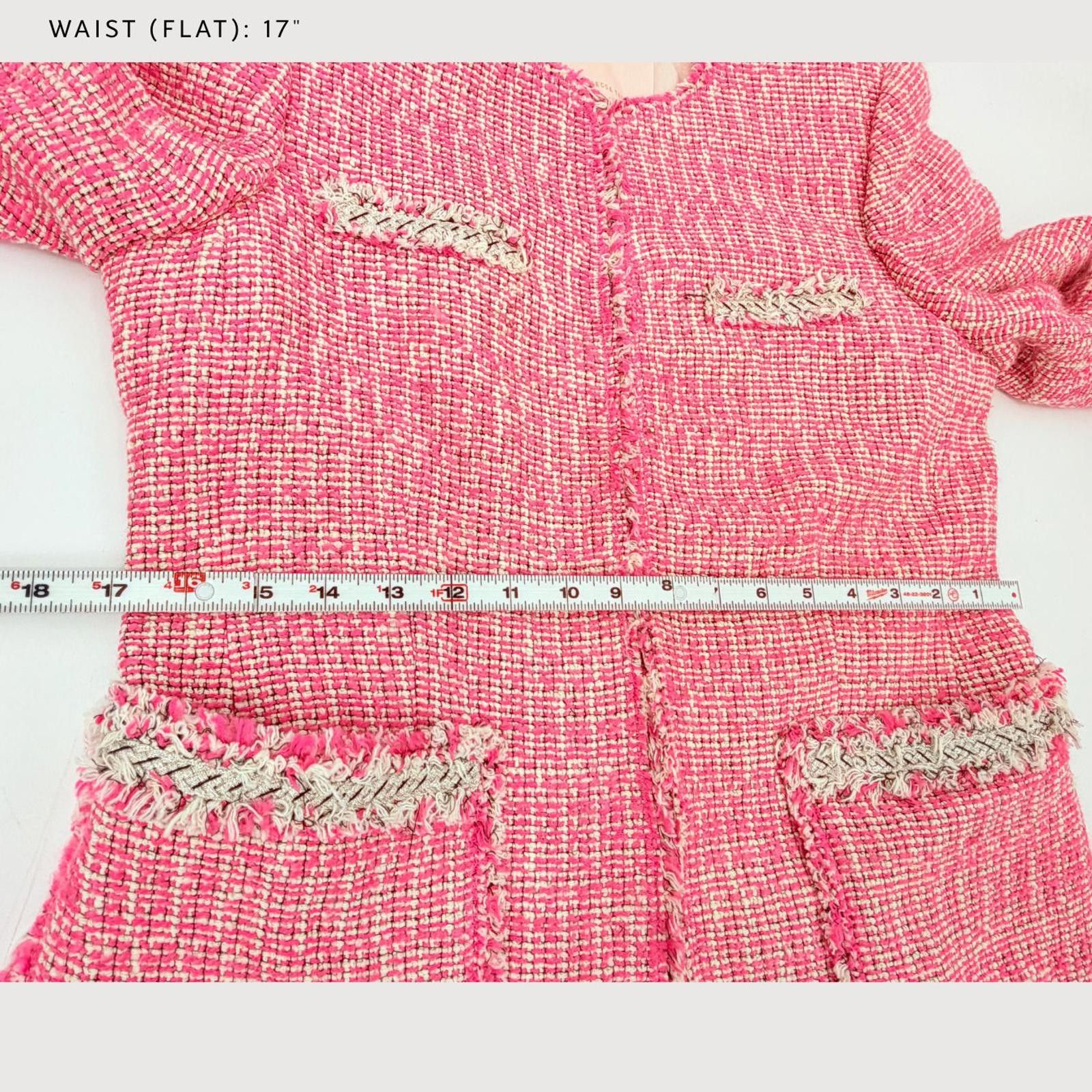 Other Rebecca Taylor Pink Bouclé Tweed Jacket Frayed Trim Blazer 4 Size S / US 4 / IT 40 - 6 Thumbnail