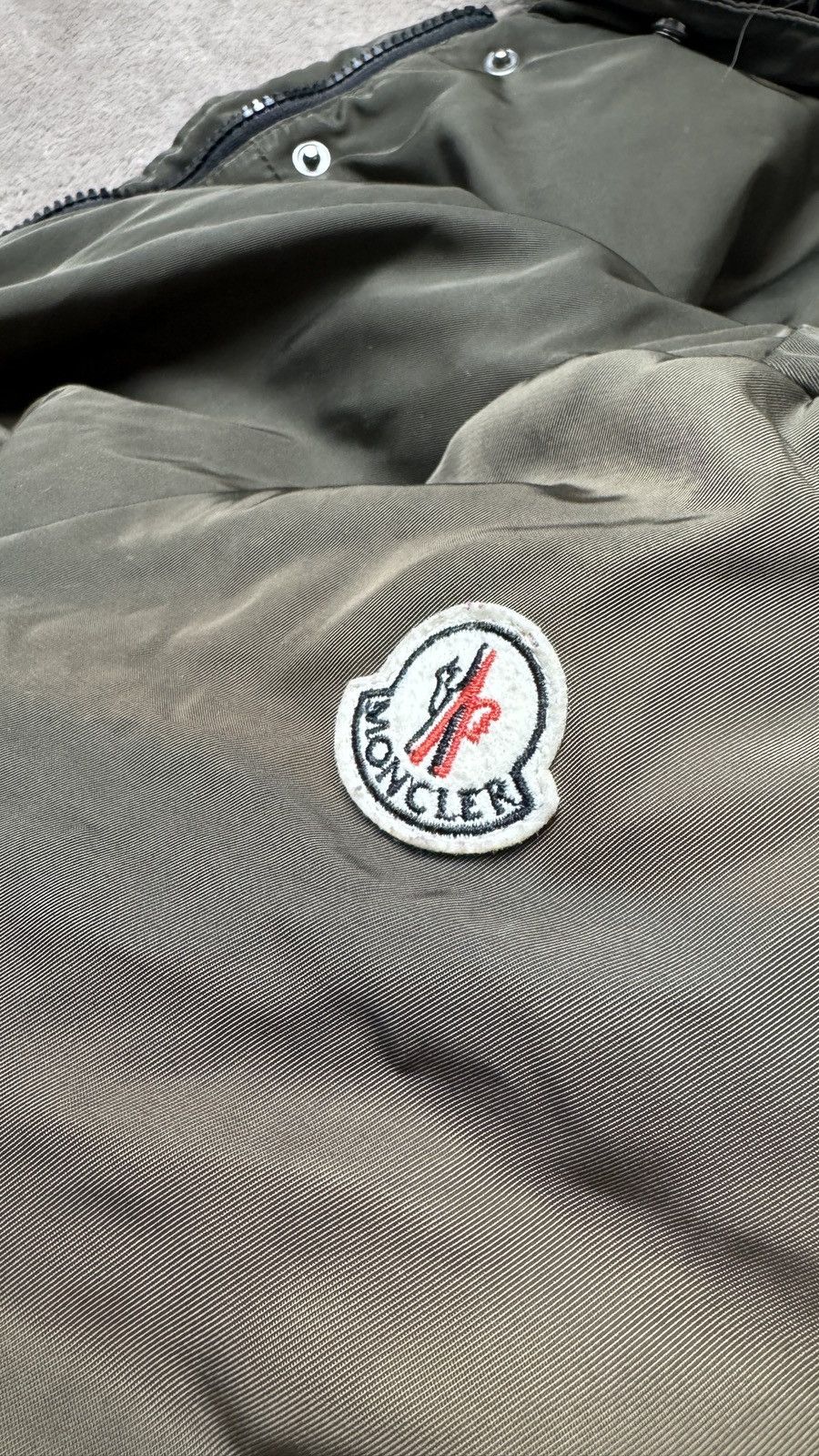 Moncler Khaki Raccoon Fur Collar Down Faded Parka Coat Jacket Size XS / US 0-2 / IT 36-38 - 12 Thumbnail
