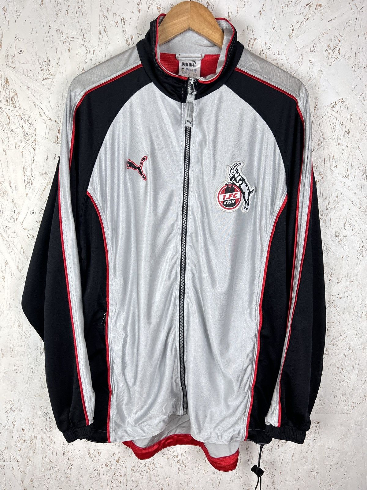 Puma 90s Vintage Puma 1. FC Koln 1998/99 Soccer Tracksuit Jacket Size US L / EU 52-54 / 3 - 1 Thumbnail