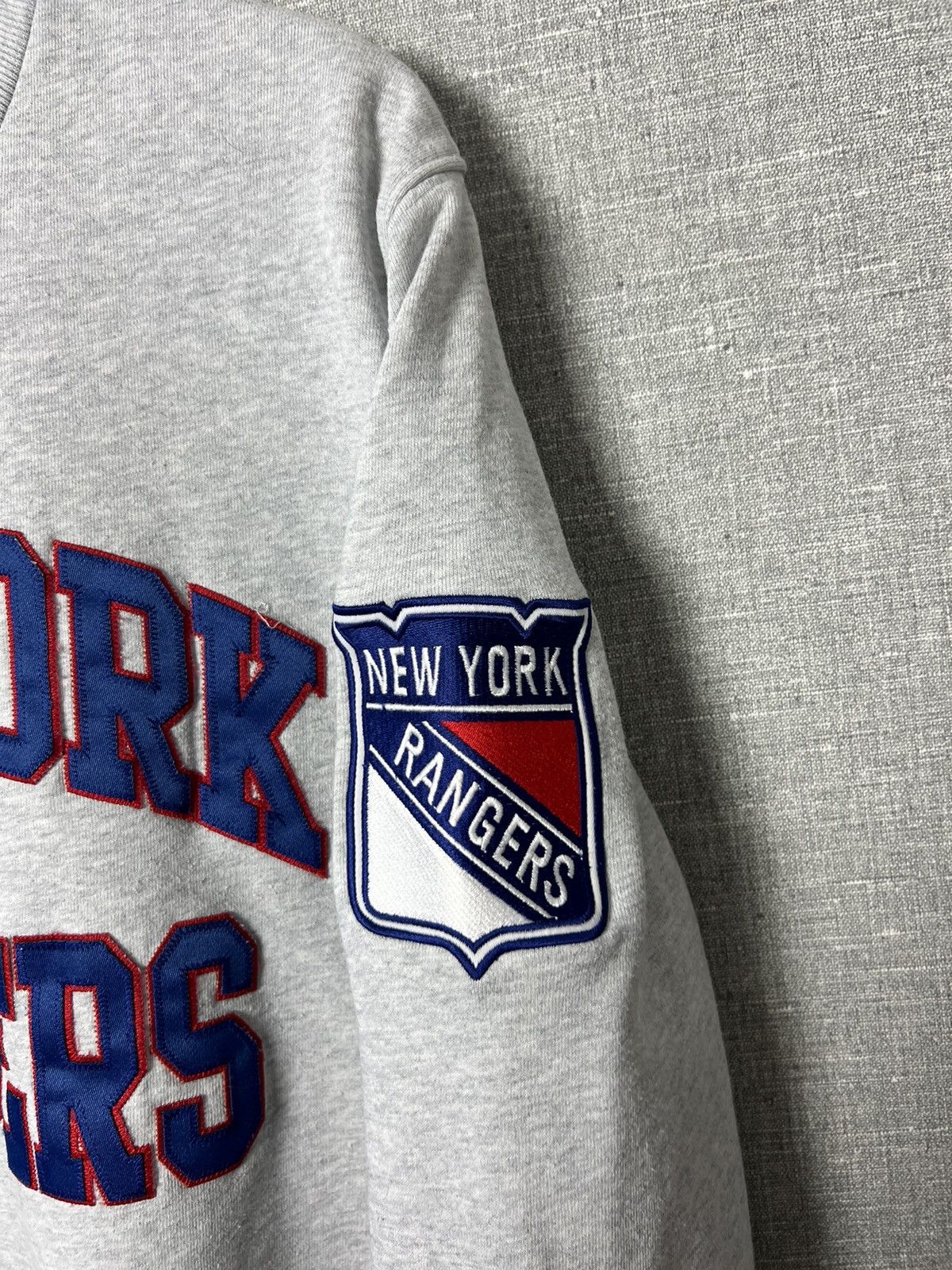 Mitchell & Ness × Vintage Rare Vintage NHL New York Rangers Big Logo Sweatshirt Size US L / EU 52-54 / 3 - 3 Thumbnail