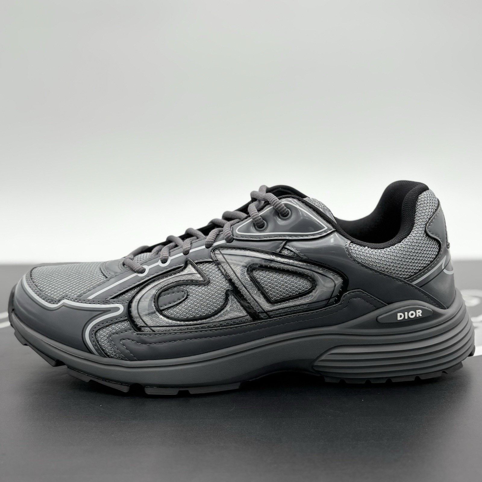 Dior Dior B30 Reflective Sneaker ' Black Gray ' | SUPER CLEAN! Size US 12 / EU 45 - 8 Thumbnail