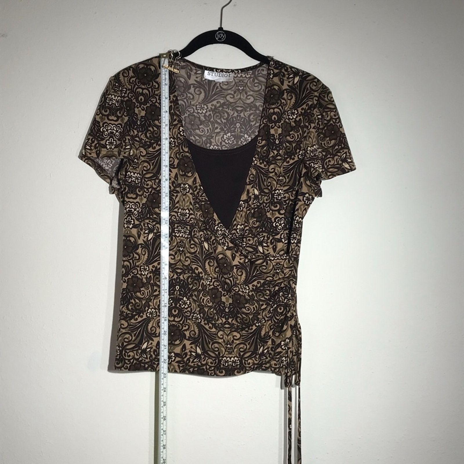 Other Studio I Brown Floral Skirt Set Size 10 Size 32" / US 10 / IT 46 - 3 Thumbnail