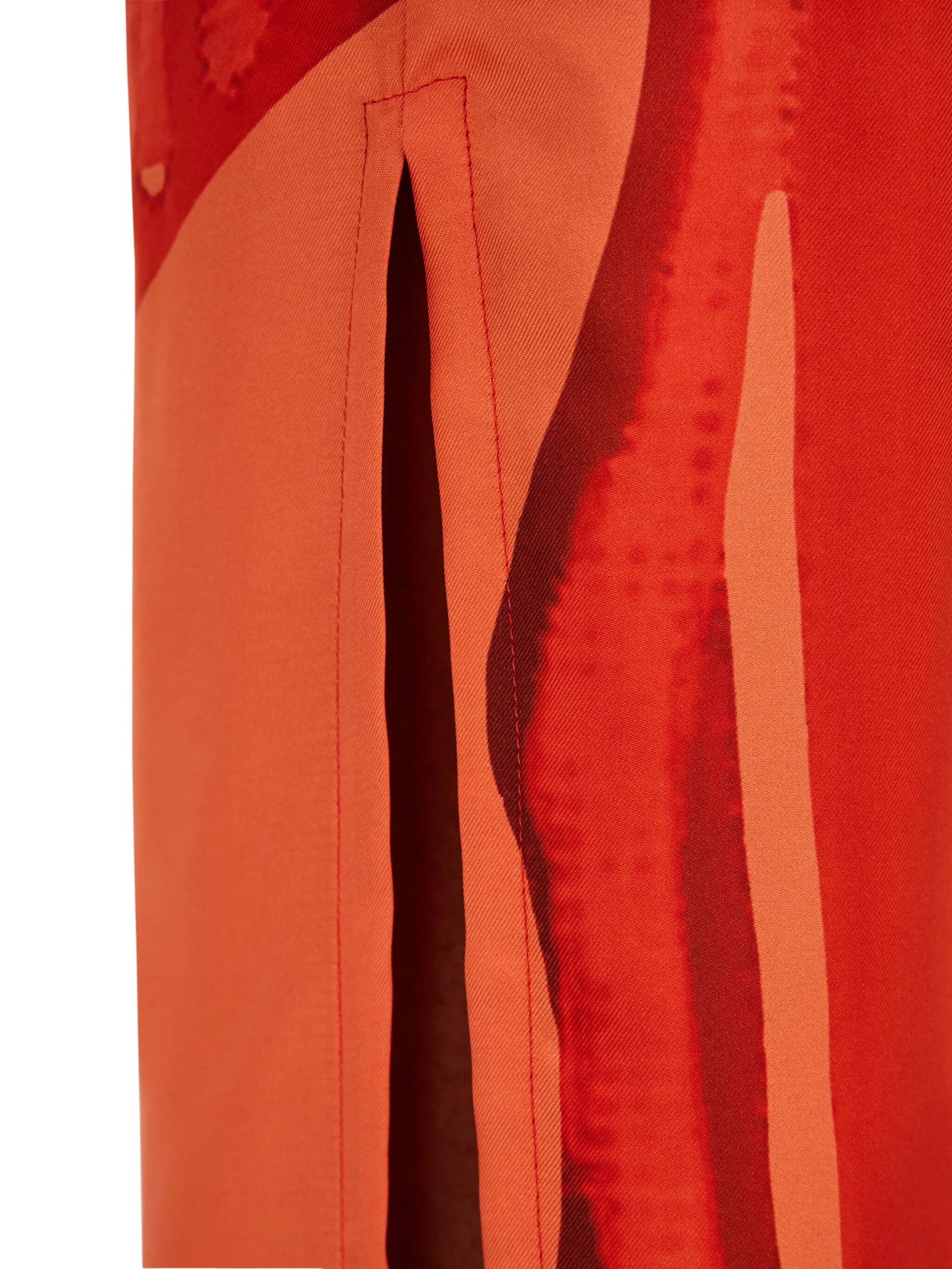 Salvatore Ferragamo o1s1rm0426 Silk Maxi Dress in Red Size M / US 6-8 / IT 42-44 - 4 Thumbnail