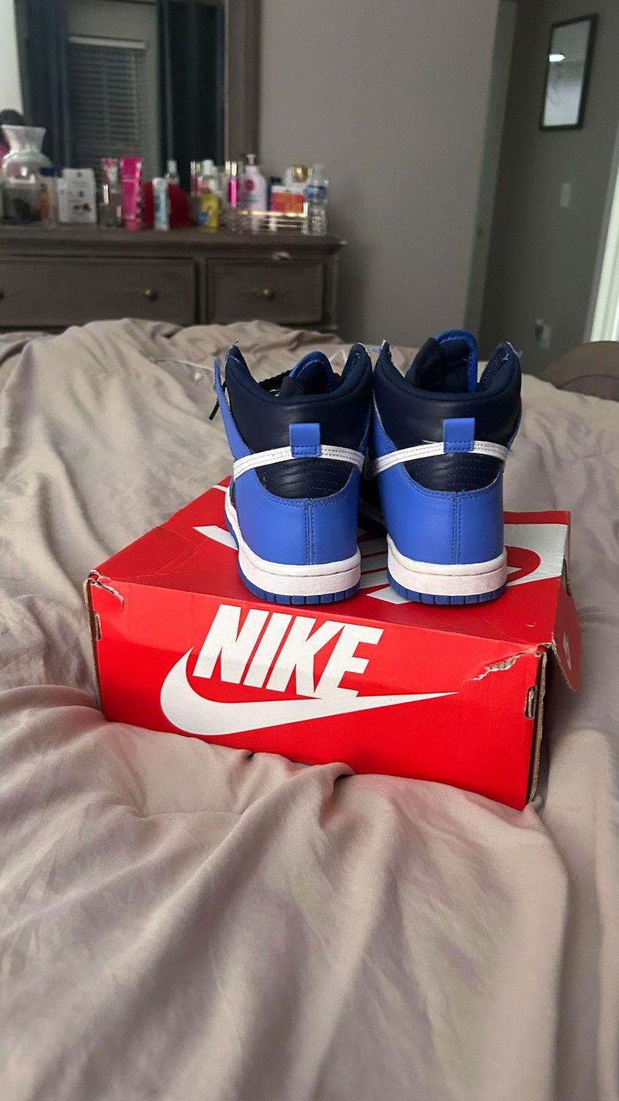 Nike Blue Obsidian HighTop Dunks Size US 5 / EU 37 - 3 Thumbnail