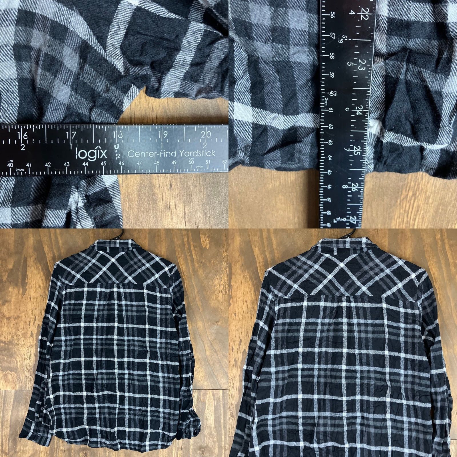 Vintage Woolrich Womens Shirt Plaid Flannel 100% Cotton Black White Large Button-Down Long Sleeve Casual Workwear Styling Womens Size L / US 10 / IT 46 - 8 Thumbnail