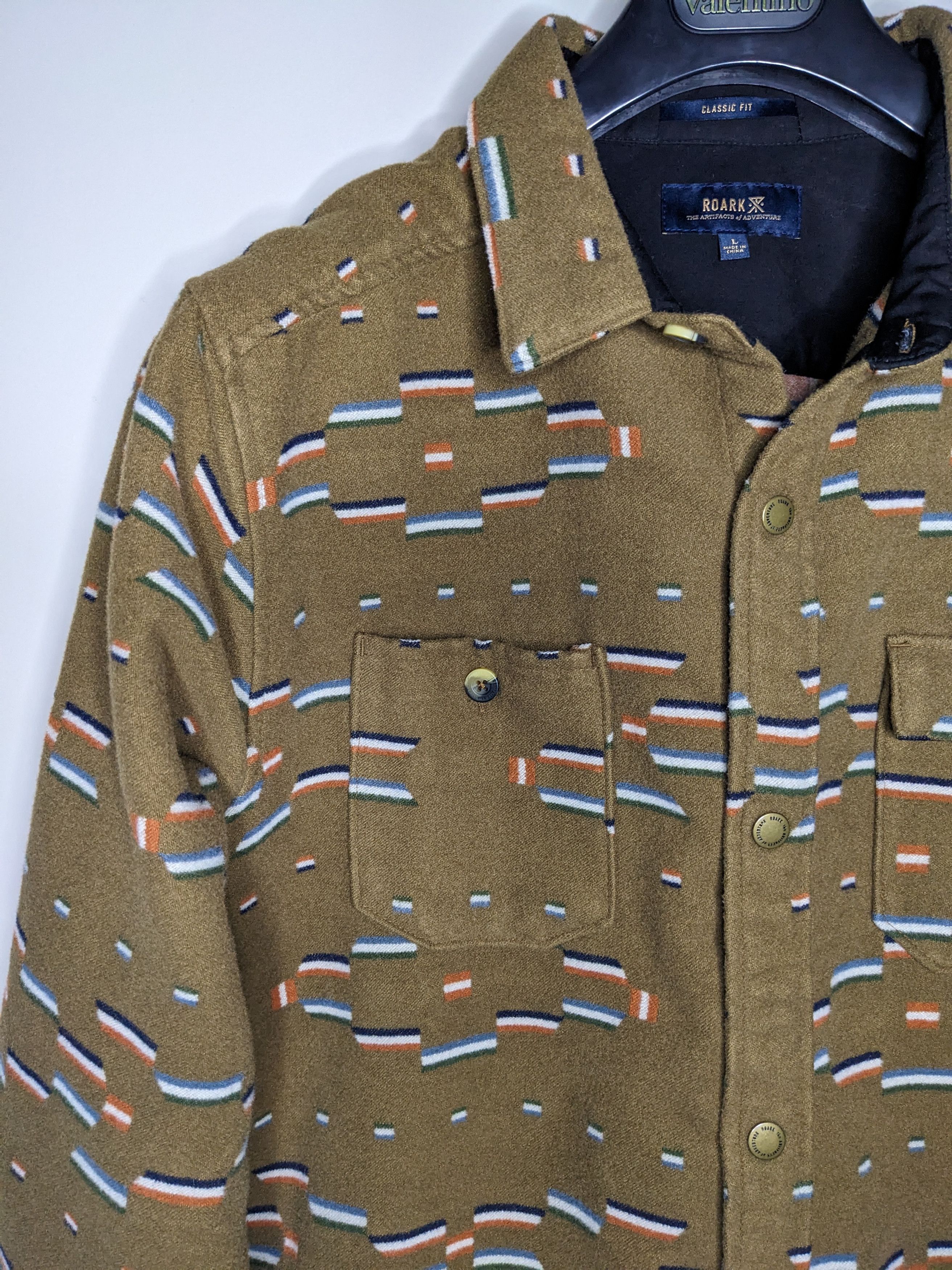 Roark Roark Flannel Jacquard Snap Shirt Large Aztec Southwestern Size US L / EU 52-54 / 3 - 4 Thumbnail