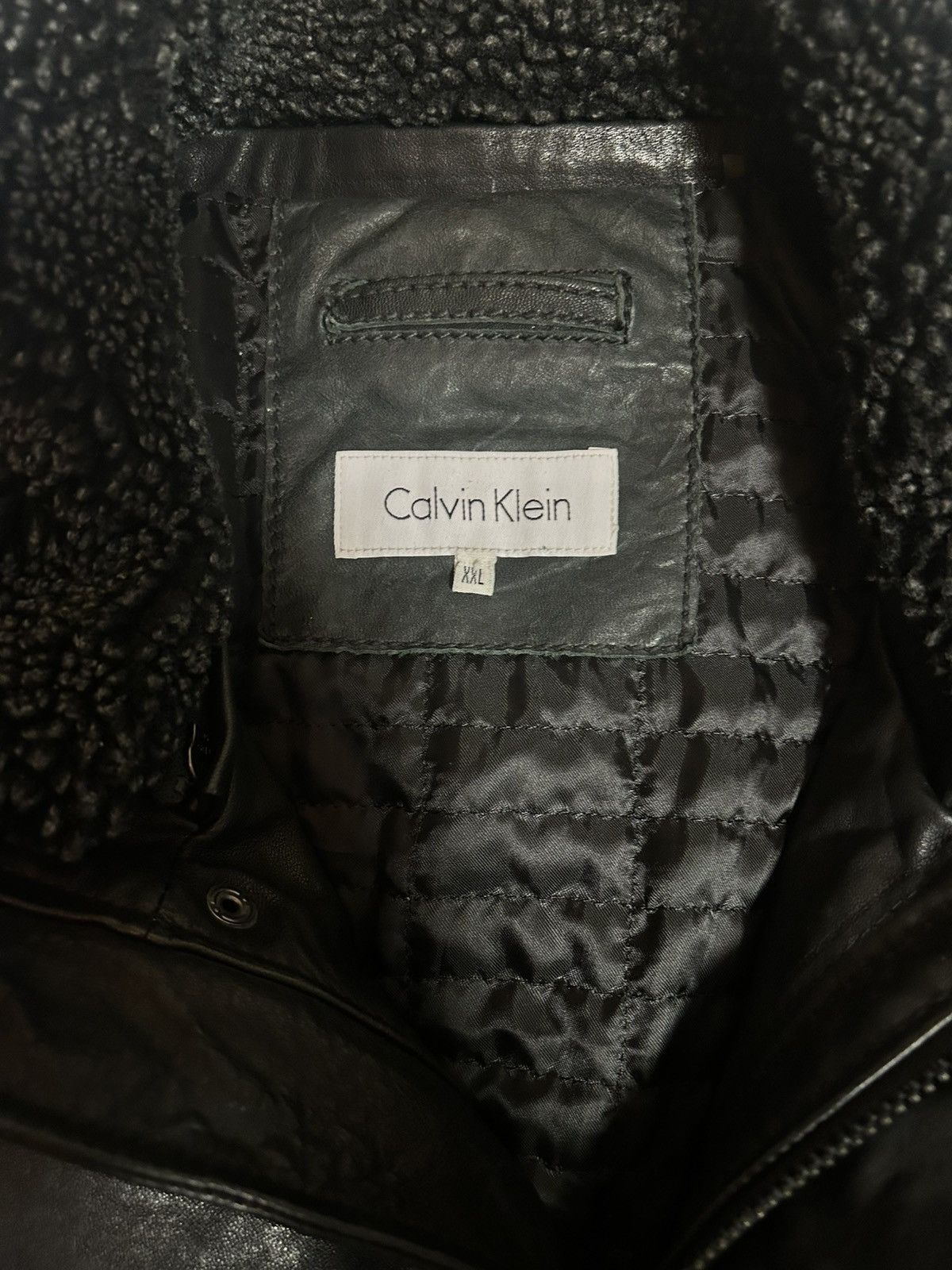 Calvin Klein Calvin Klein leather jacket! Size US XXL / EU 58 / 5 - 2 Thumbnail