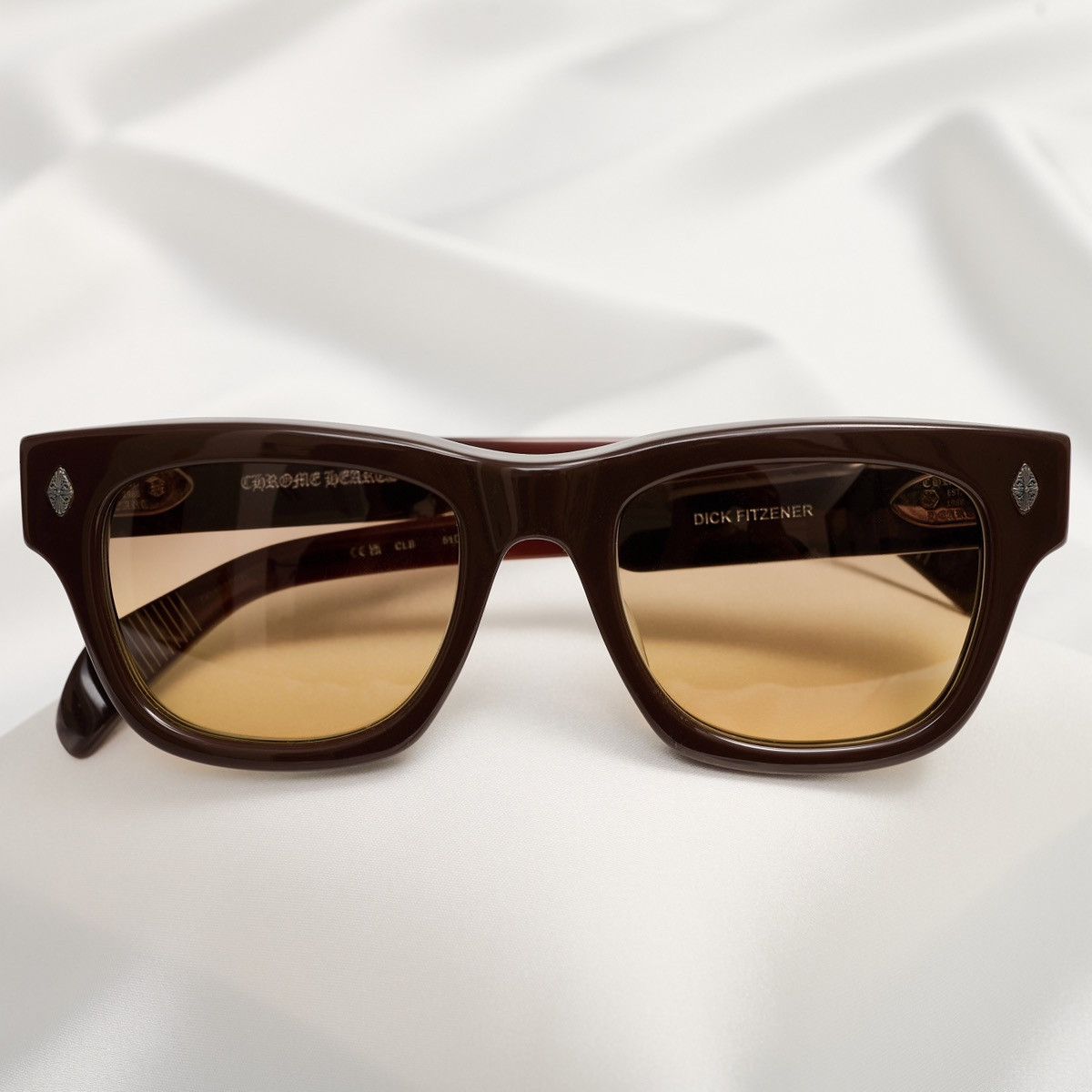 Chrome Hearts CHROME HEARTS DICK FITZENER CLASSIC BROWN SUNGLASSES Size ONE SIZE - 6 Thumbnail