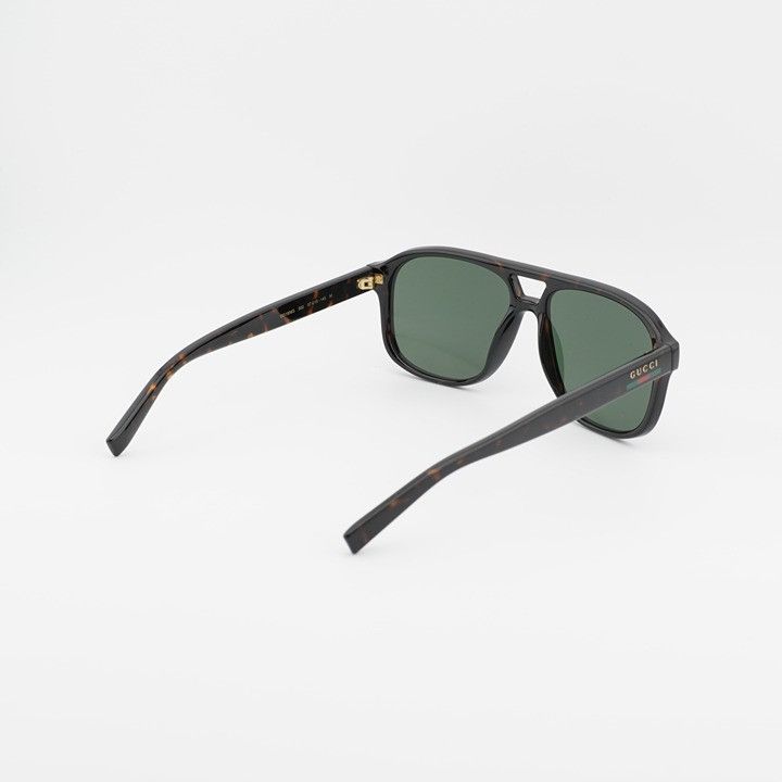 Gucci Gucci GG1856S 002 Sunglasses Dark Havana Aviator Frame Size ONE SIZE - 4 Thumbnail