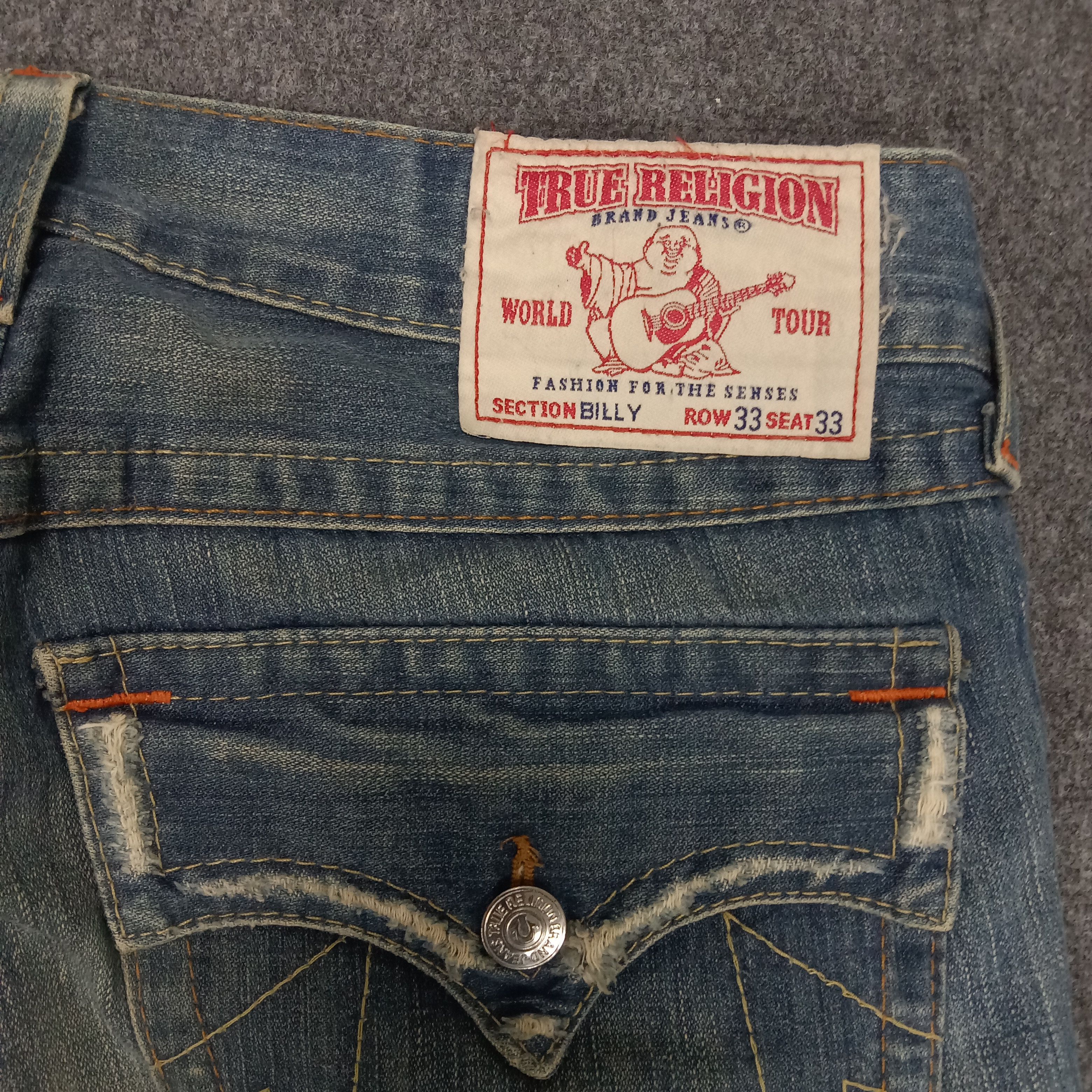 True Religion × Vintage True Religion American Style Denim Jeans Size US 37 - 3 Thumbnail